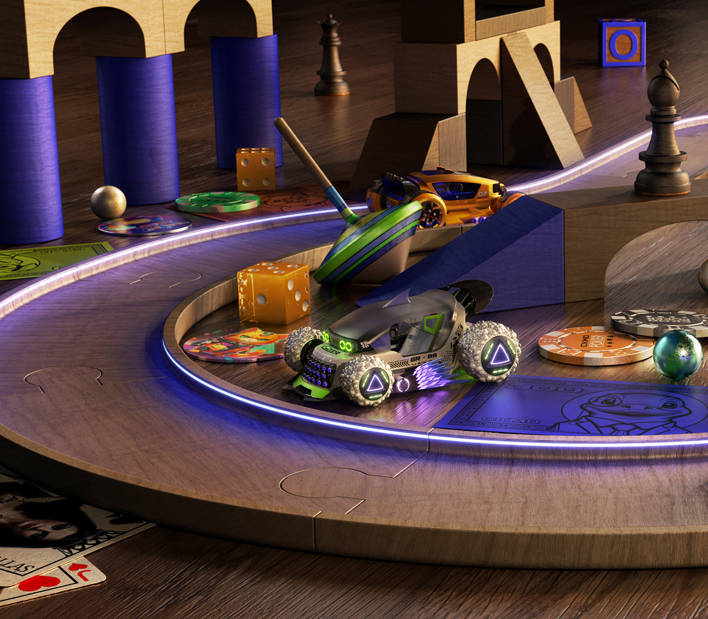 Toys，CyberKart，conceptual design，