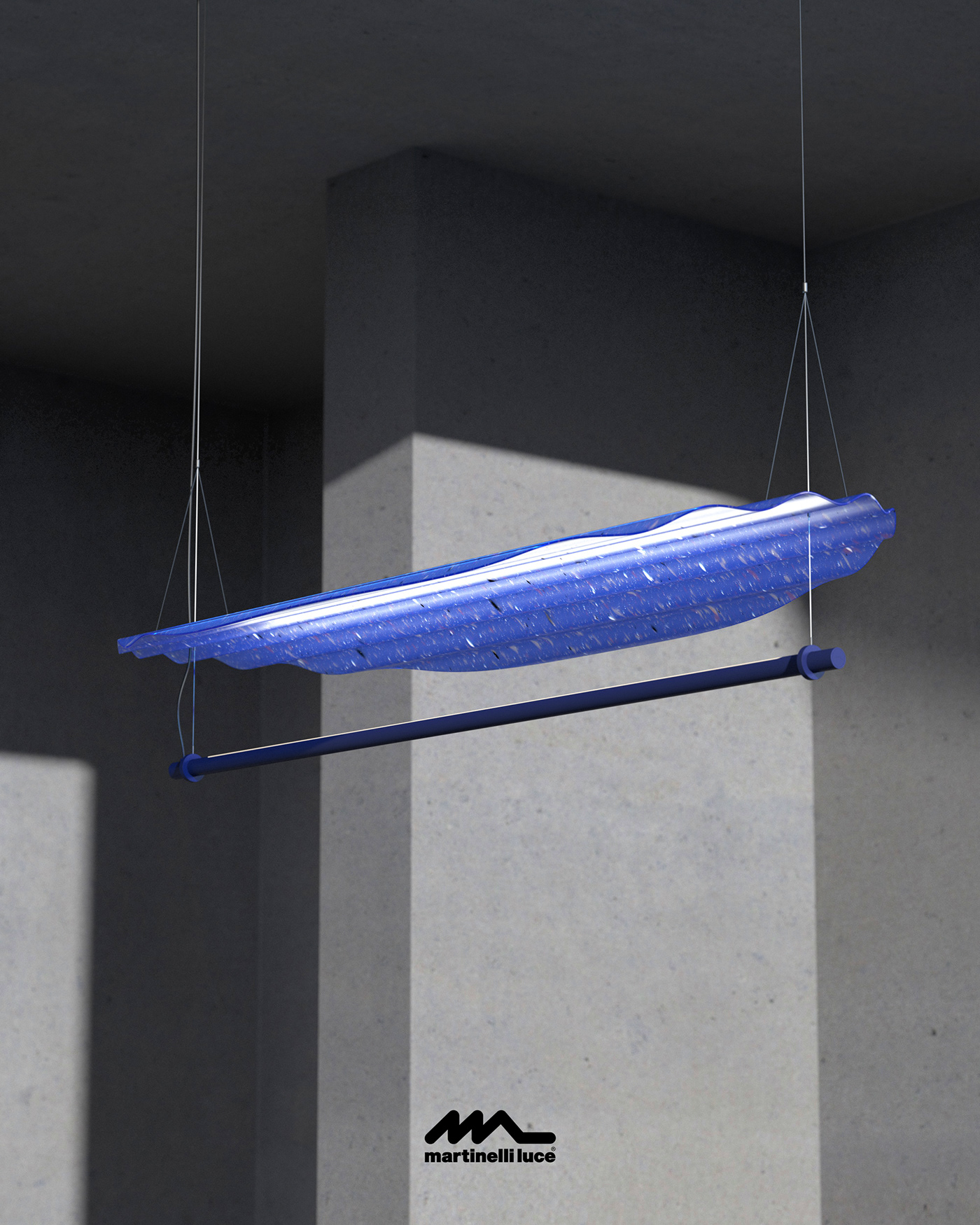 a chandelier，Recycled plastics，lamps and lanterns，Italy，Lamp design，industrial design，product design，Product rendering，