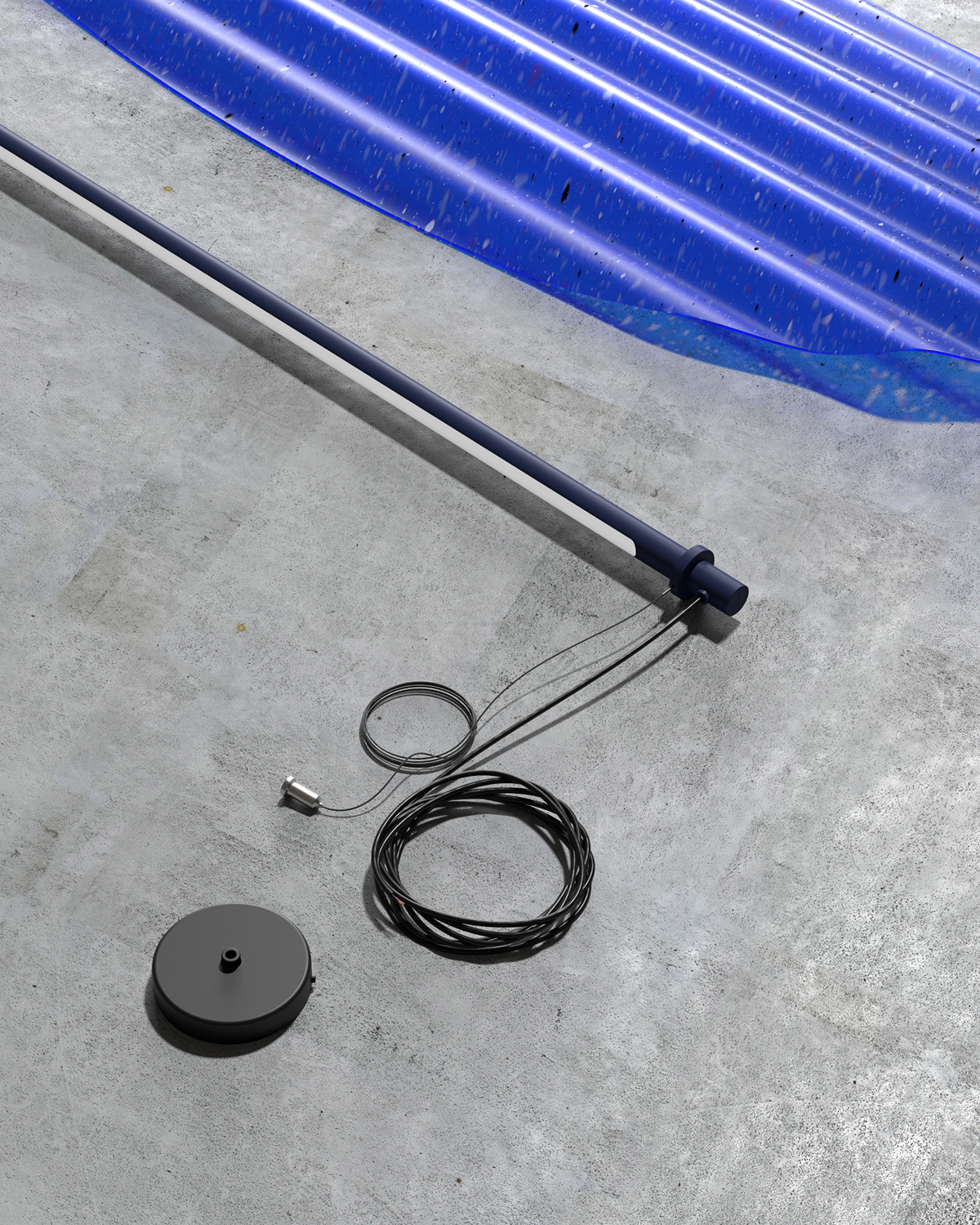 a chandelier，Recycled plastics，lamps and lanterns，Italy，Lamp design，industrial design，product design，Product rendering，