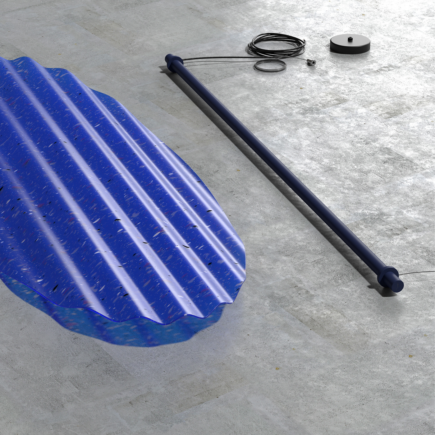 a chandelier，Recycled plastics，lamps and lanterns，Italy，Lamp design，industrial design，product design，Product rendering，