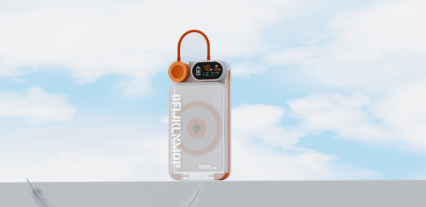 portable battery，portable source，Magnetic charging treasure，Daliang creation design，Magnetic attraction，