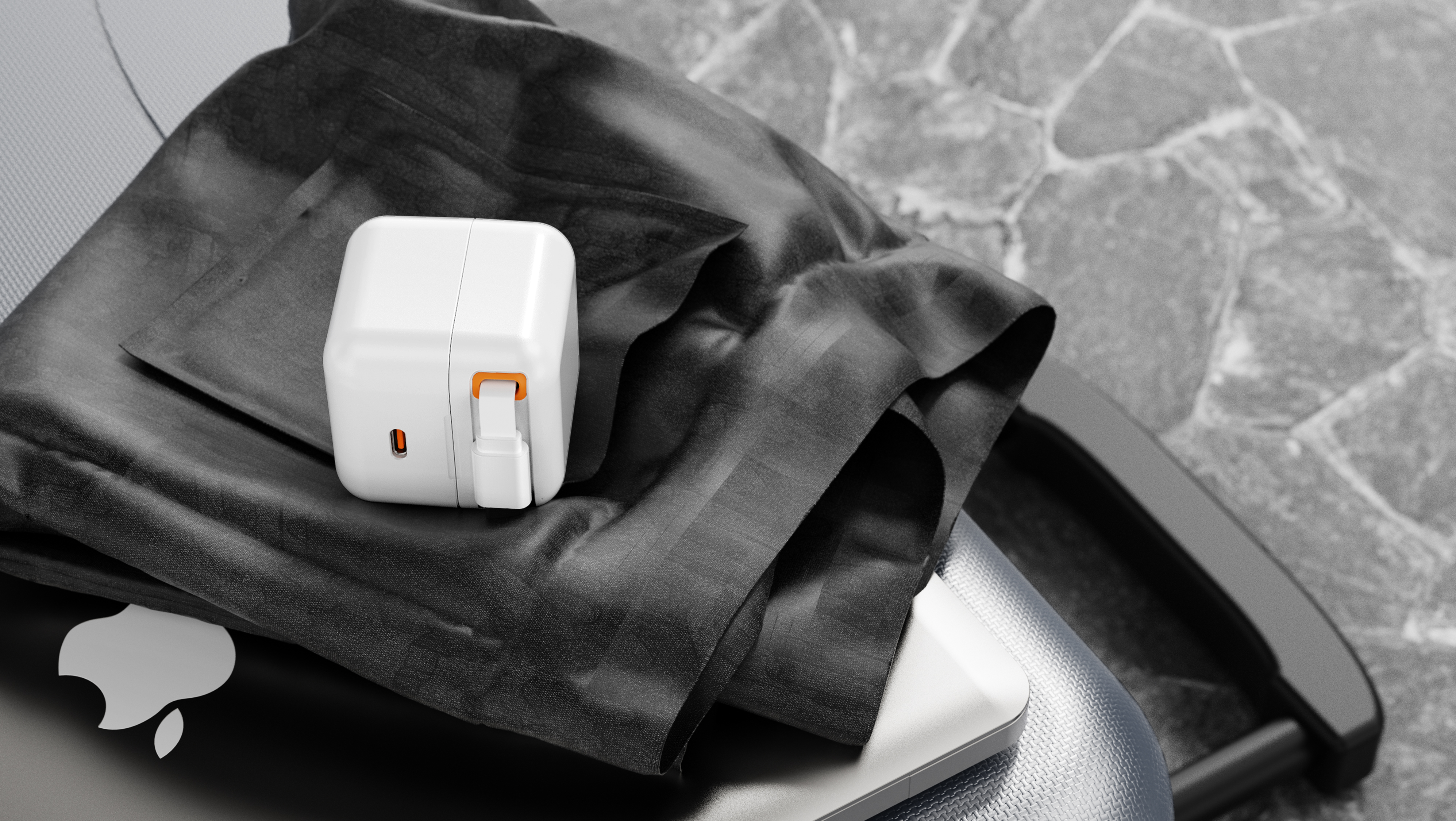 Telescopic cable adapter, up and down can be separated by magnetic connection，