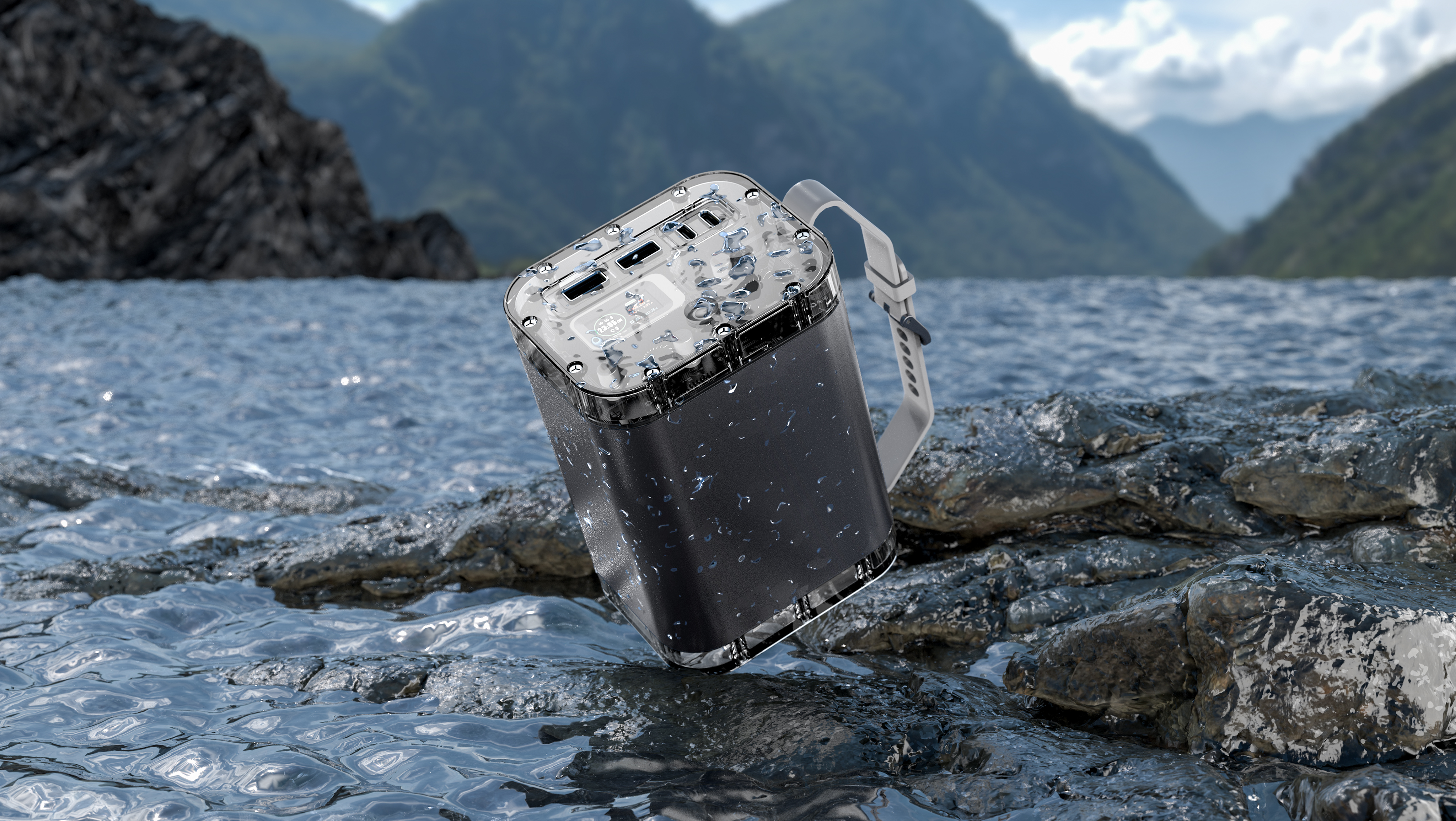 Large-capacity outdoor mobile power supply, waterproof,，