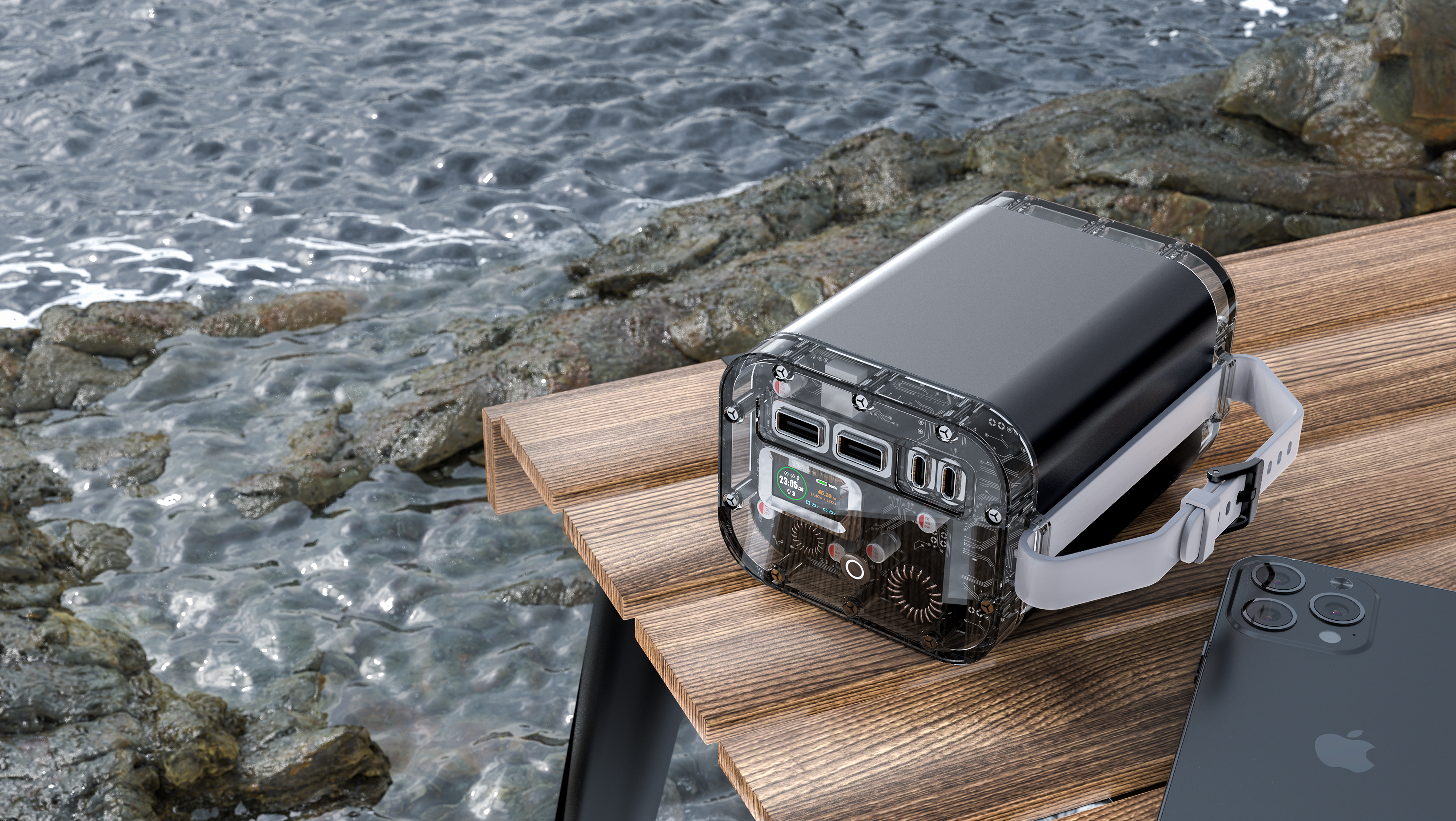 Large-capacity outdoor mobile power supply, waterproof,，