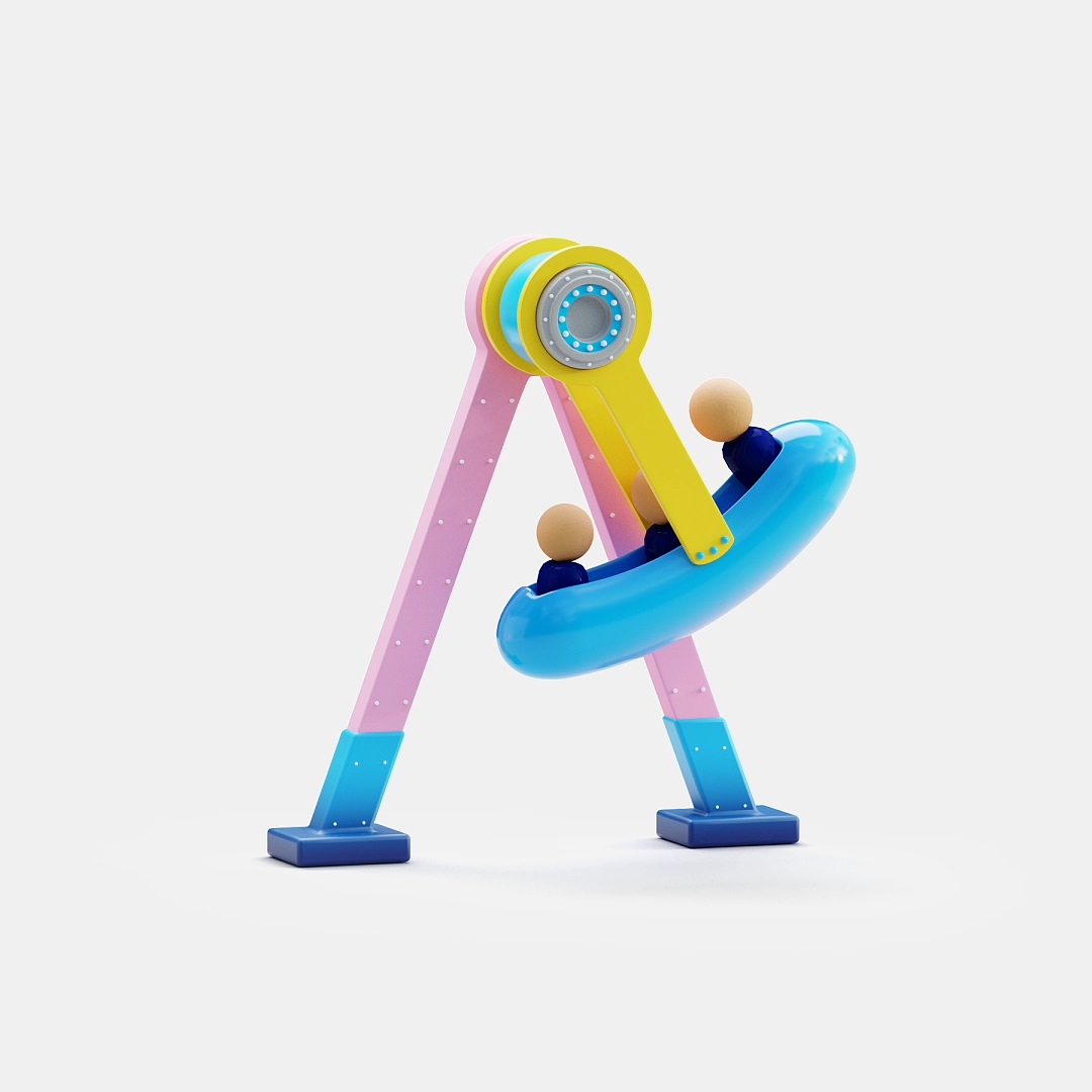 3D Animated Fonts，originality，three-dimensional art，3D modeling，