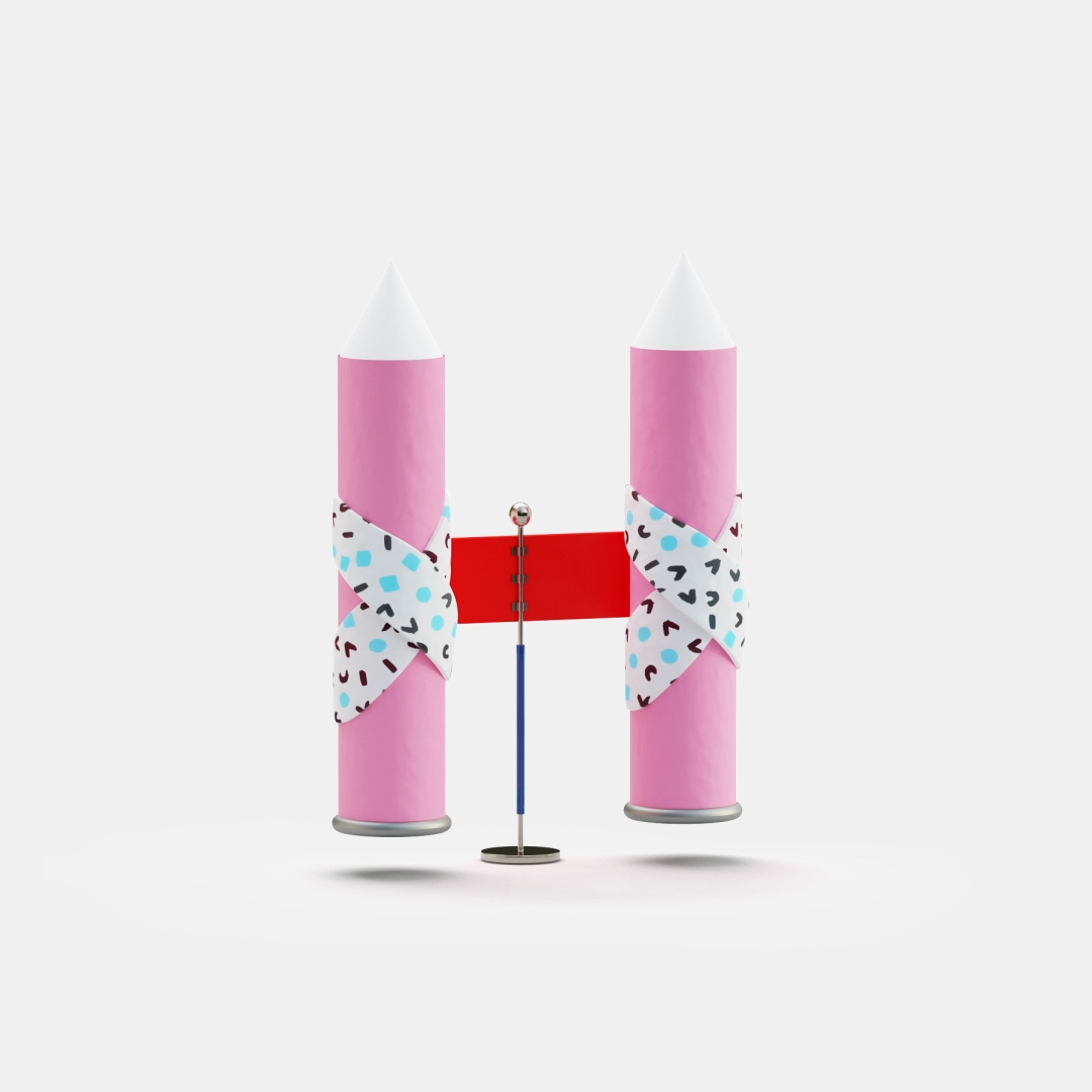 3D Animated Fonts，originality，three-dimensional art，3D modeling，