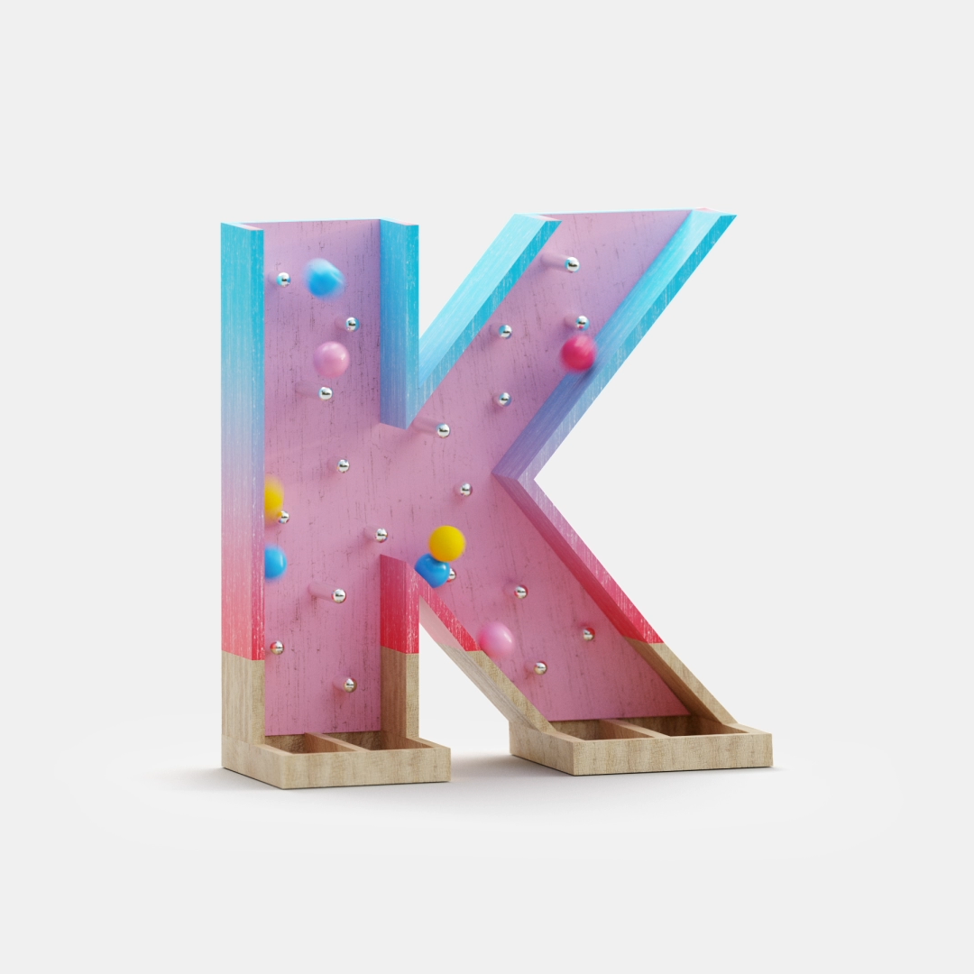 3D Animated Fonts，originality，three-dimensional art，3D modeling，