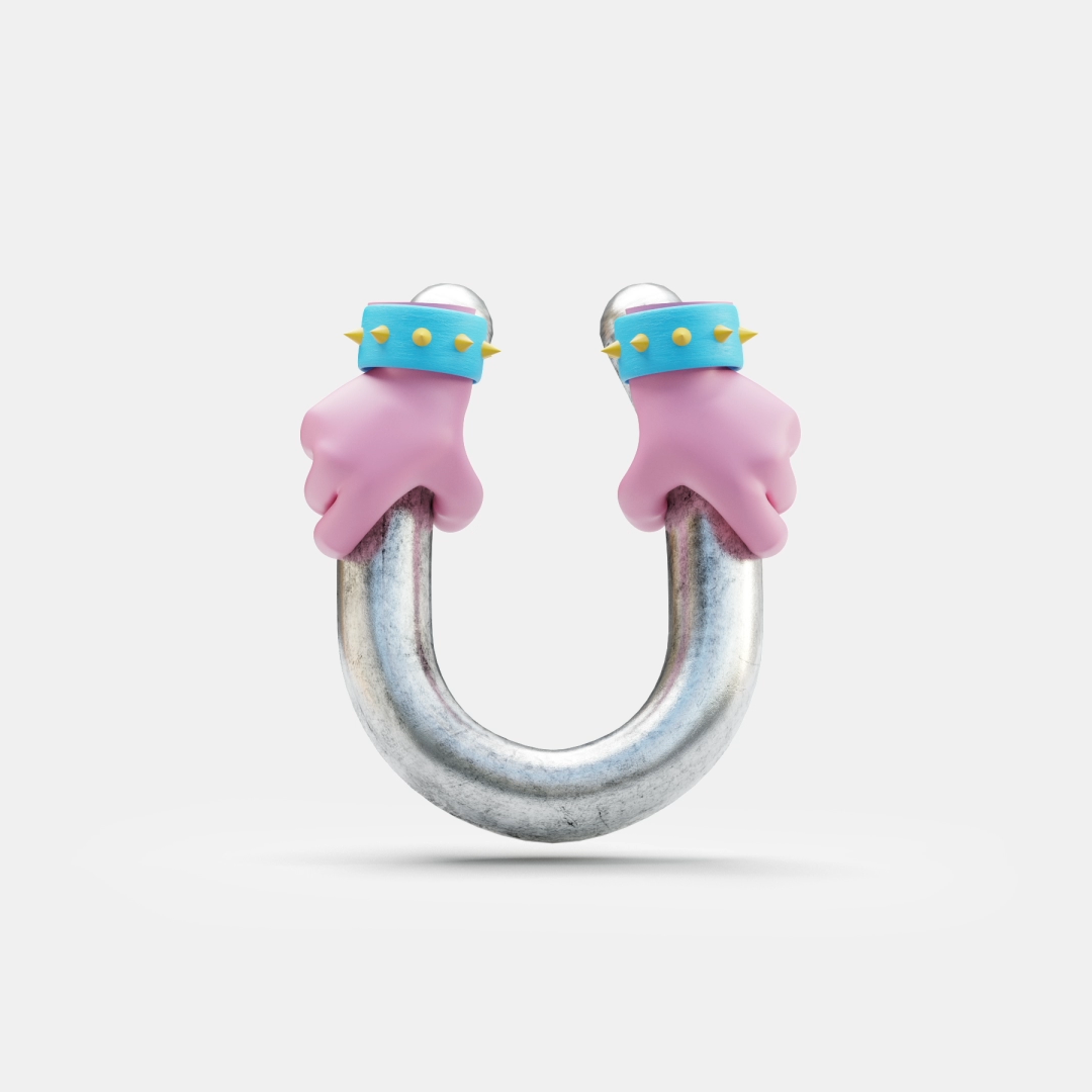 3D Animated Fonts，originality，three-dimensional art，3D modeling，