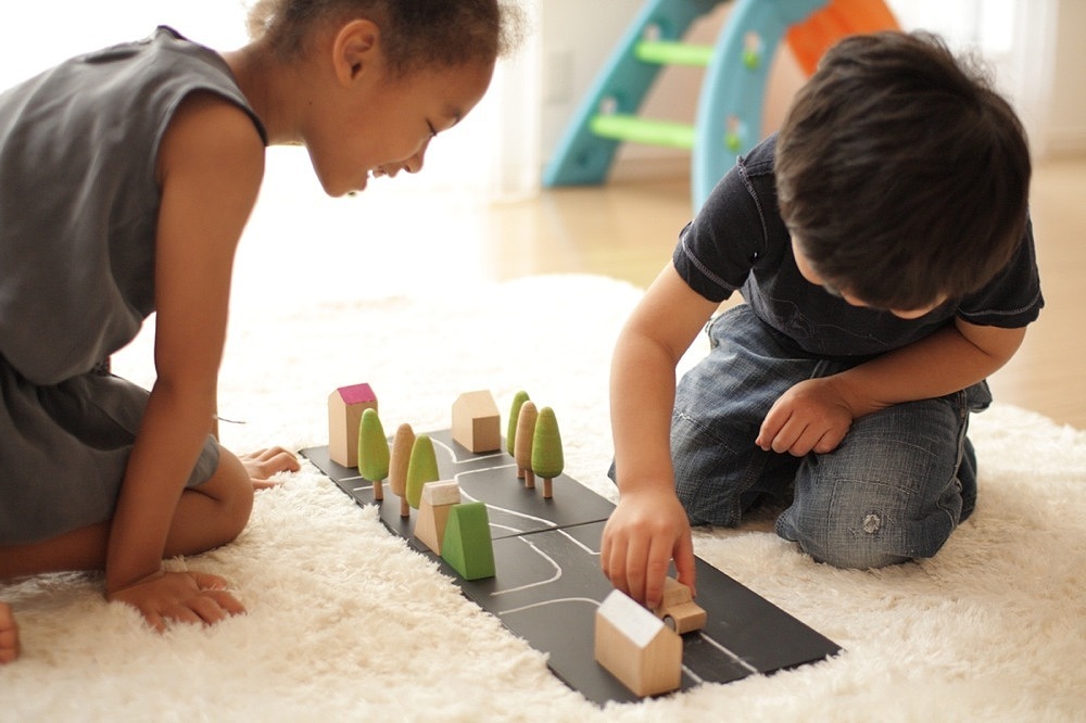 children，Toys，Building blocks，wood，city，Puzzle，