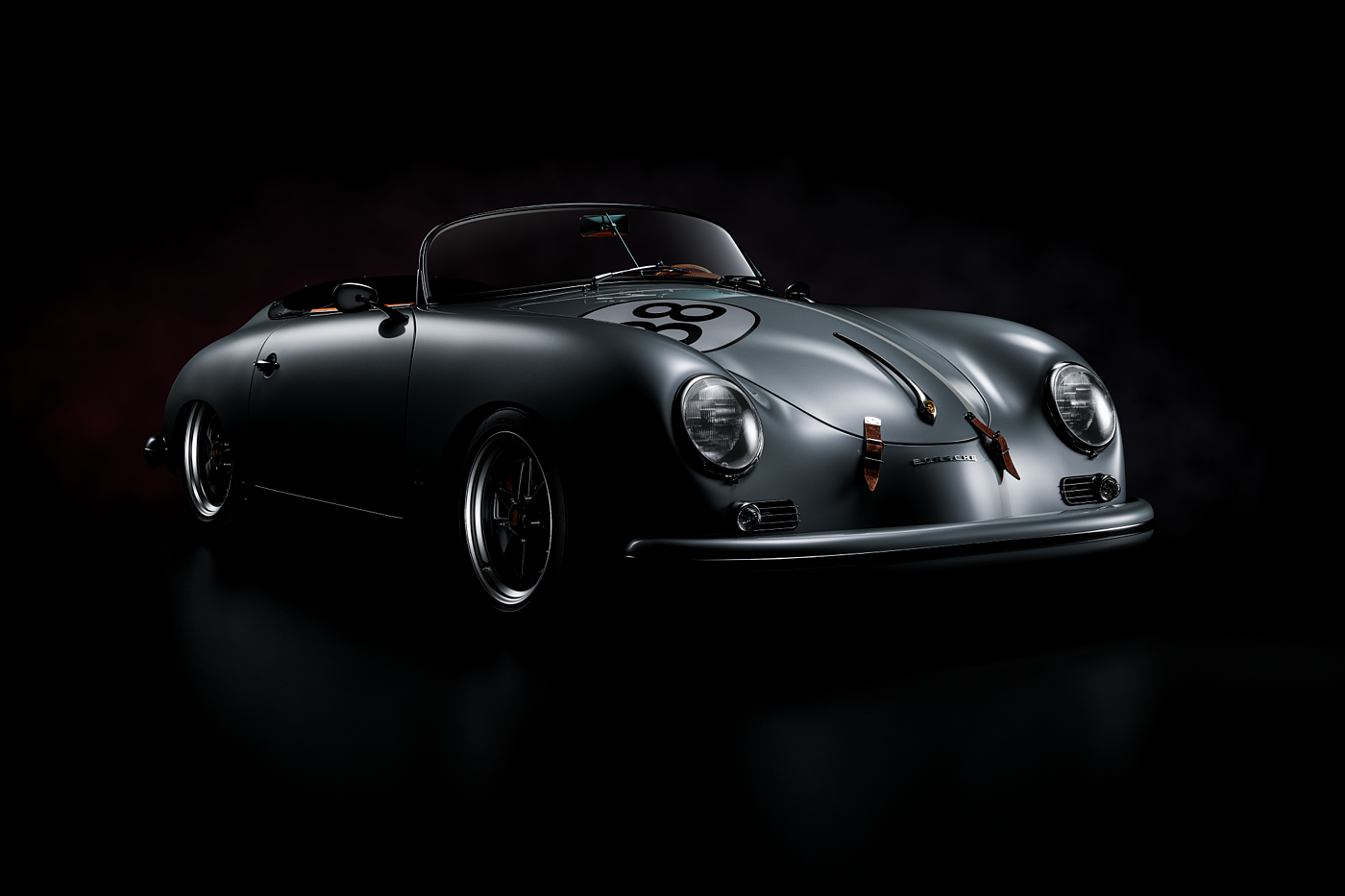 vehicle，automobile，cgi，Porsche 356，