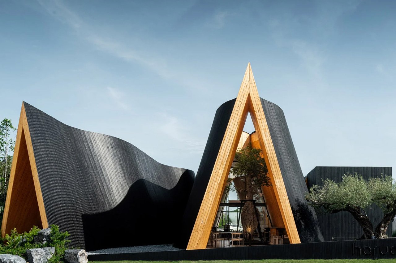 café，Architectural design，Harudot Cafe，bend，