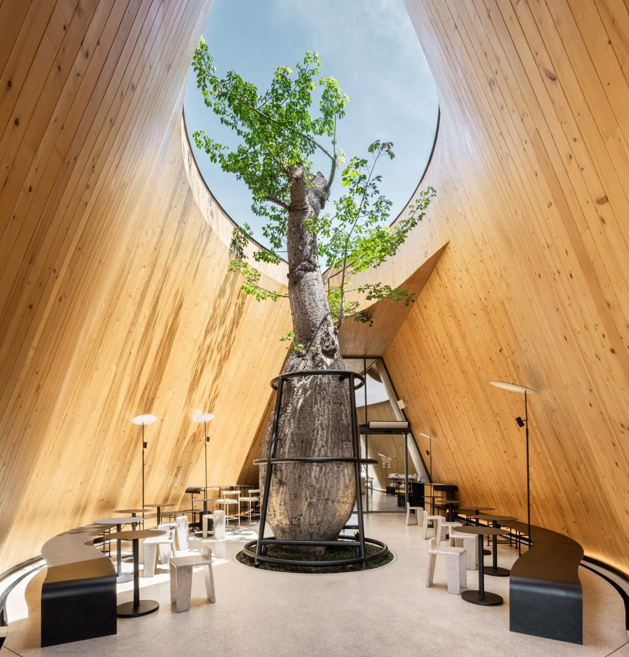 café，Architectural design，Harudot Cafe，bend，