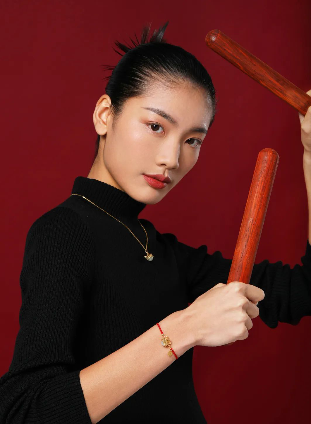 Original Jewelry Design，Good luck.，Ping An Lion Dance，Benmingnian Red Rope，New Year gift，New Chinese style，traditional new，Good moral，