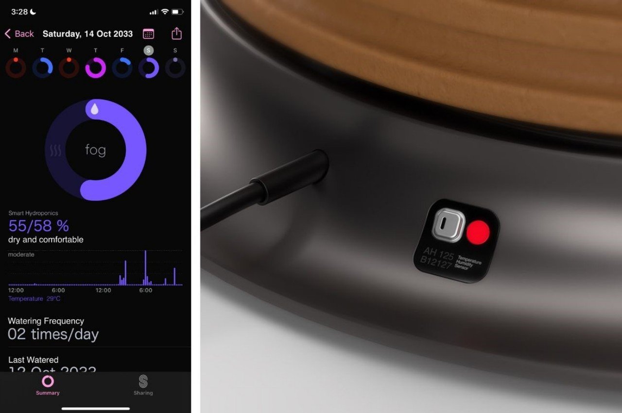 hydroponic flowerpot，Futurism，bionics，sustainable，