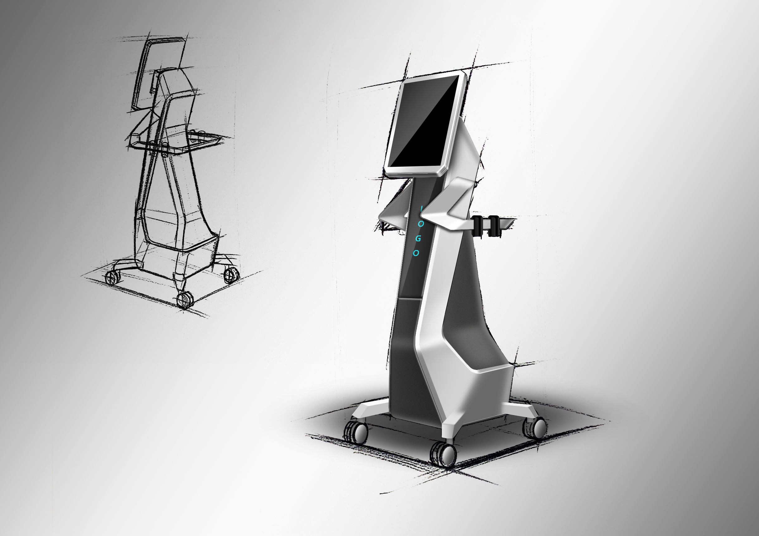 Medical cosmetology，Tough tech wind，radio frequency，Medical cart，Cyber Metal，