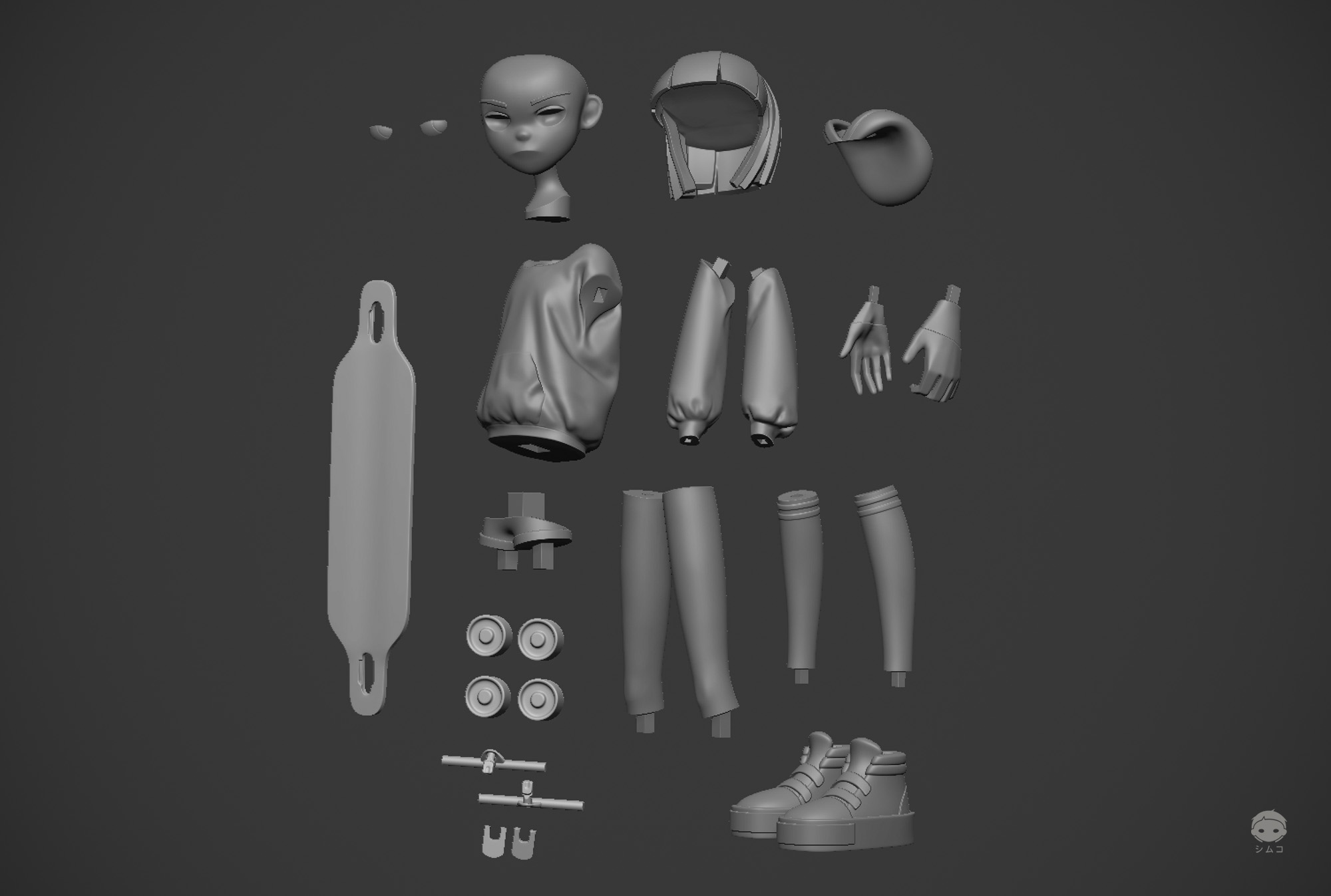 Digital Engraving，Toys，Shimuko，3D printing，Limit，