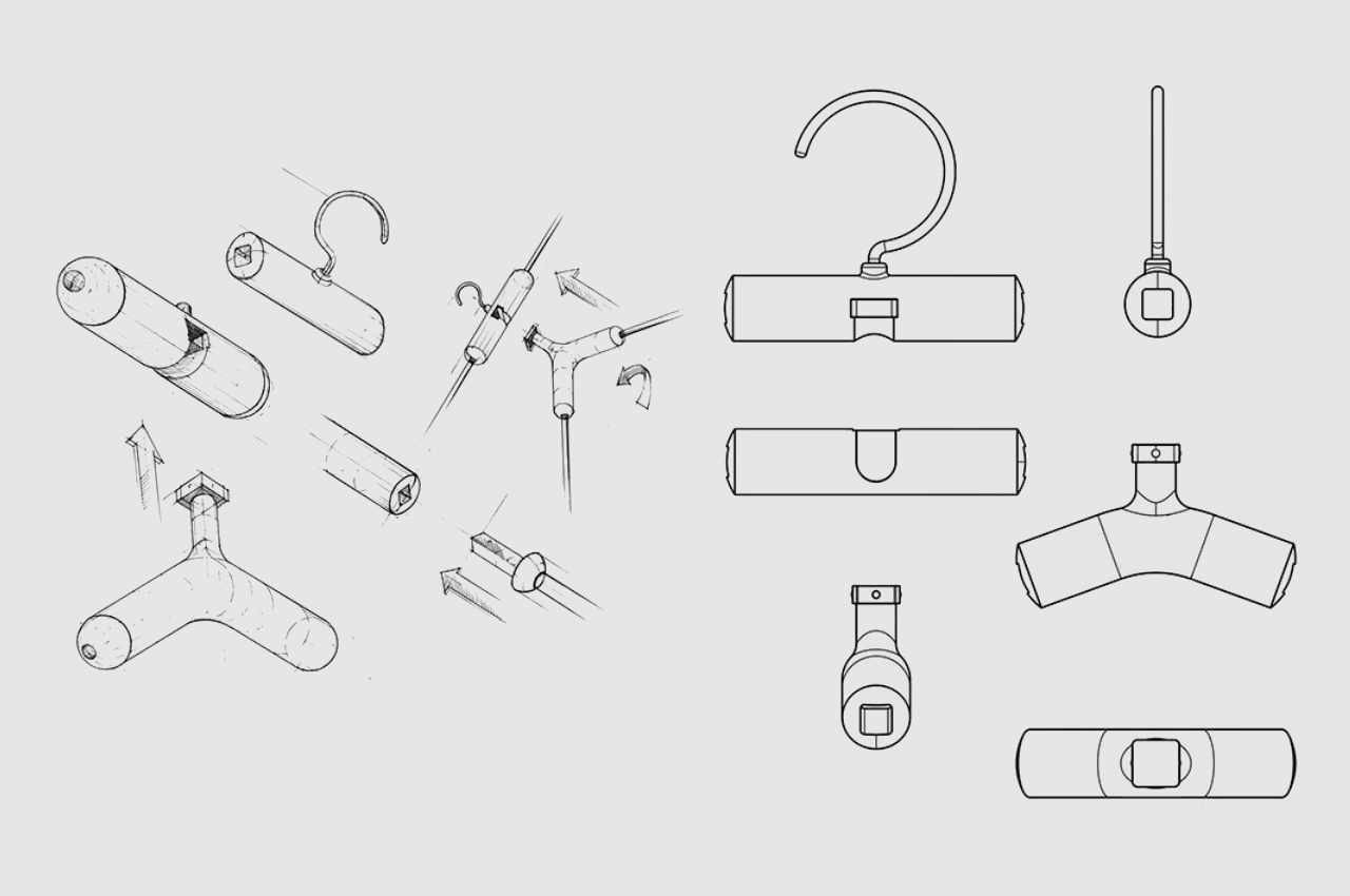 multi-function，coat hanger，Organize the closet，modularization，Simplicity，koi，