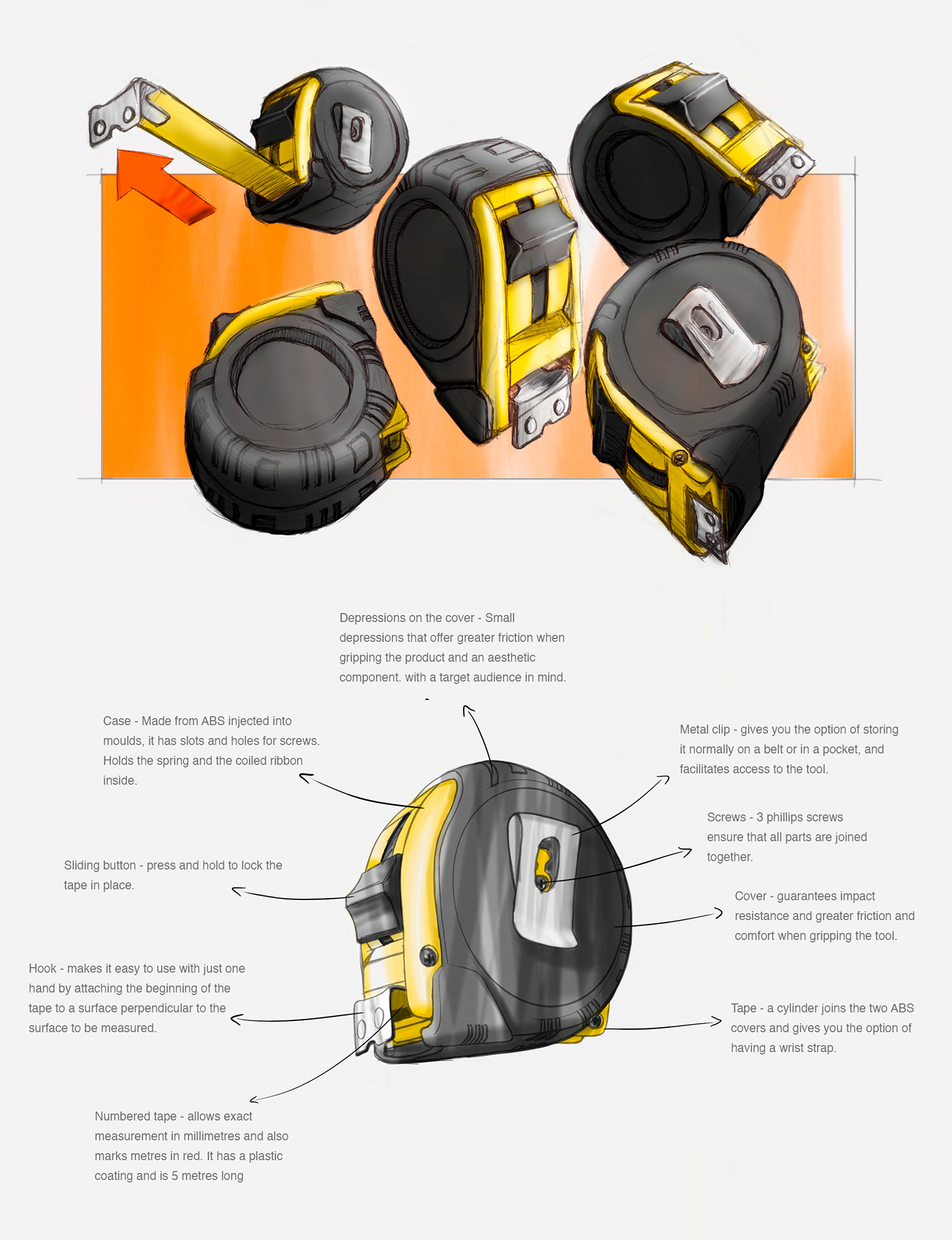measure，Tape measure，fluorescent color，
