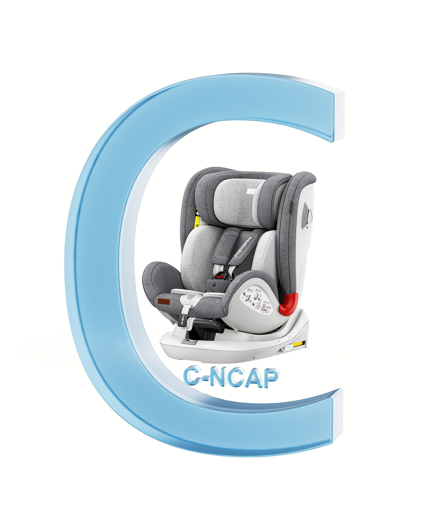 Safety seat，Child mother and baby，3D rendering，Product rendering，E-commerce details，vehicle-use child safety seats，