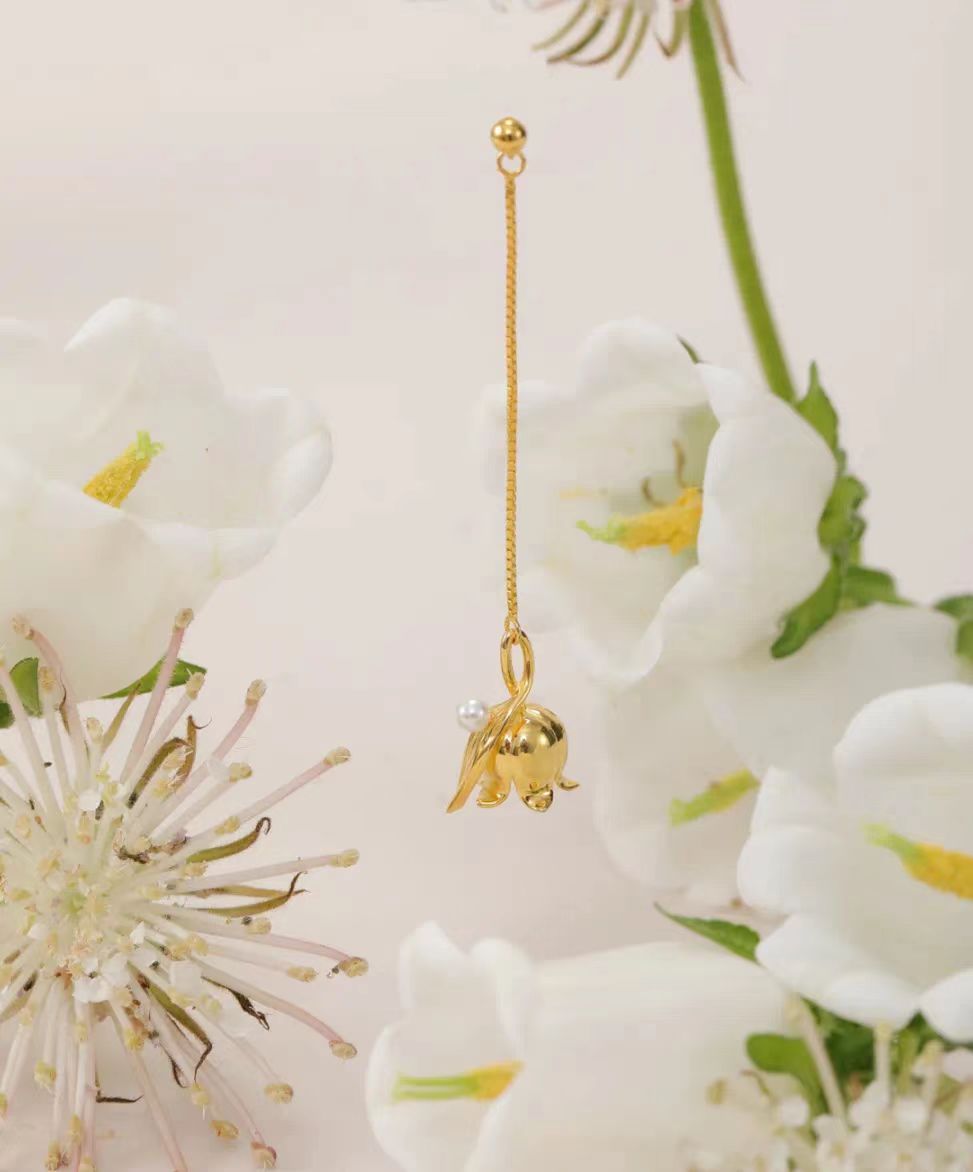 Lily of the valley，Silver ornaments，Lilies of the valley earrings，Lilies of the valley necklace，Good gift recommendation，Good moral，Natural Plant Jewelry，beauty of nature，