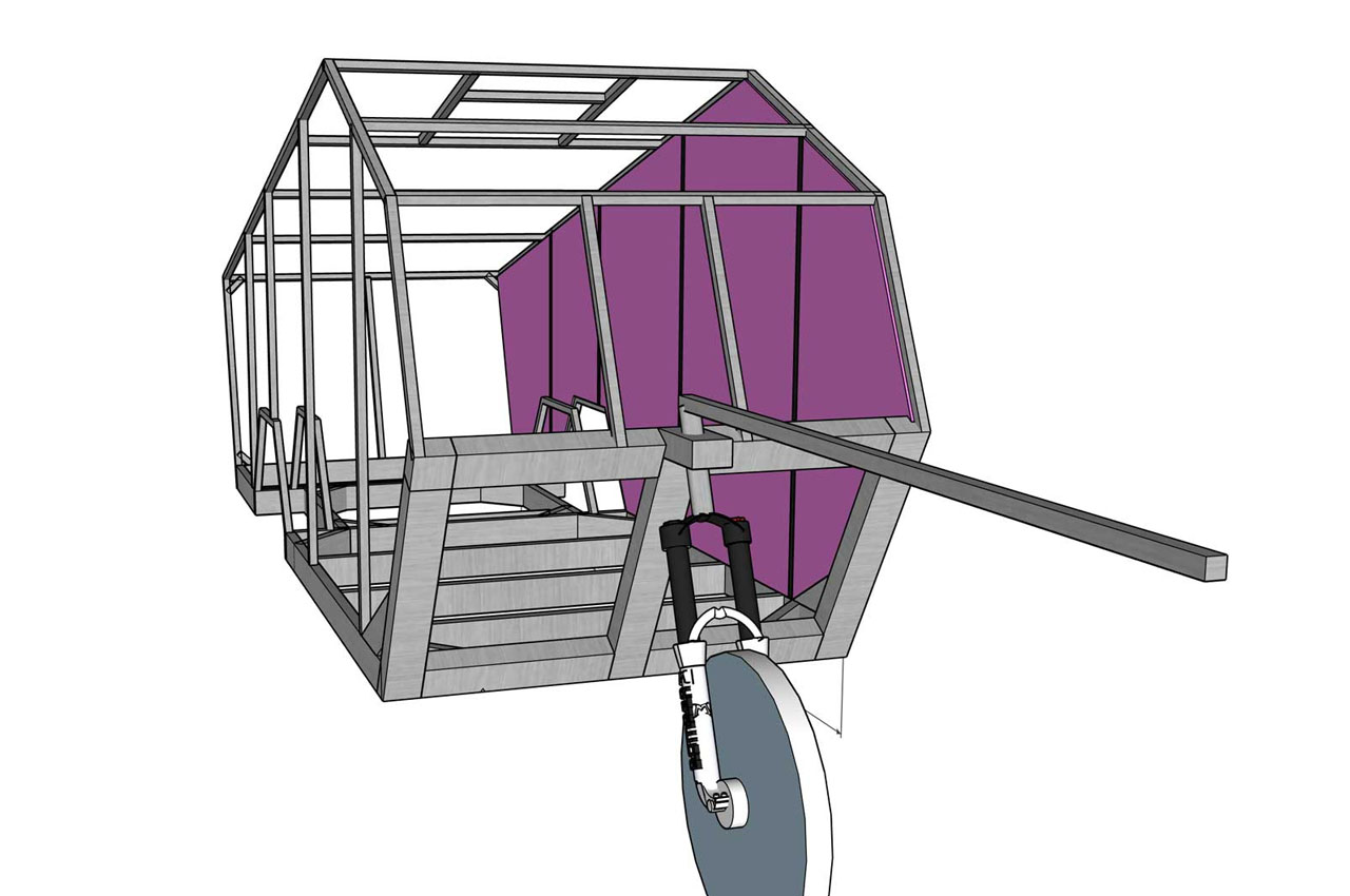 truck，Cyber，trailer，industrial design，