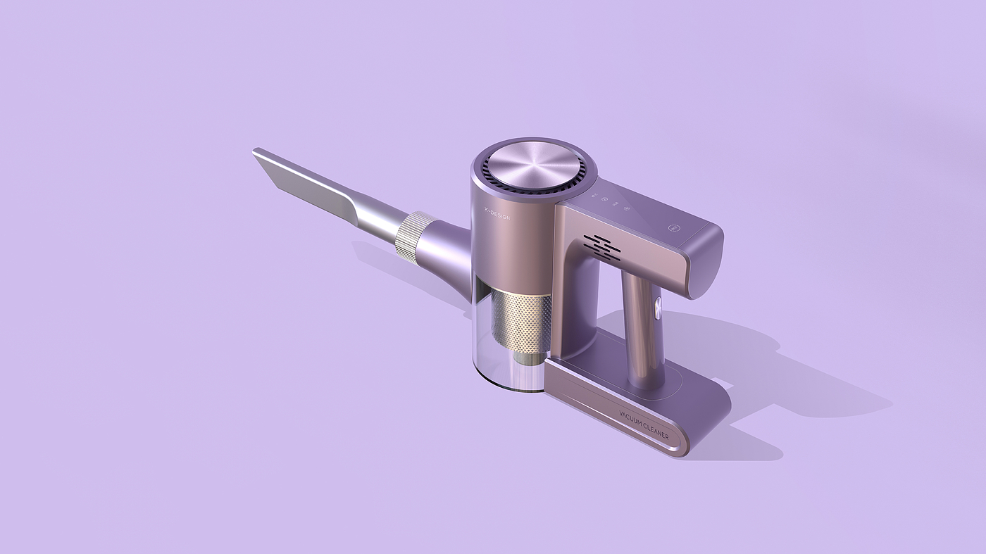 New handheld vacuum cleaner appearance design (secret purple)，