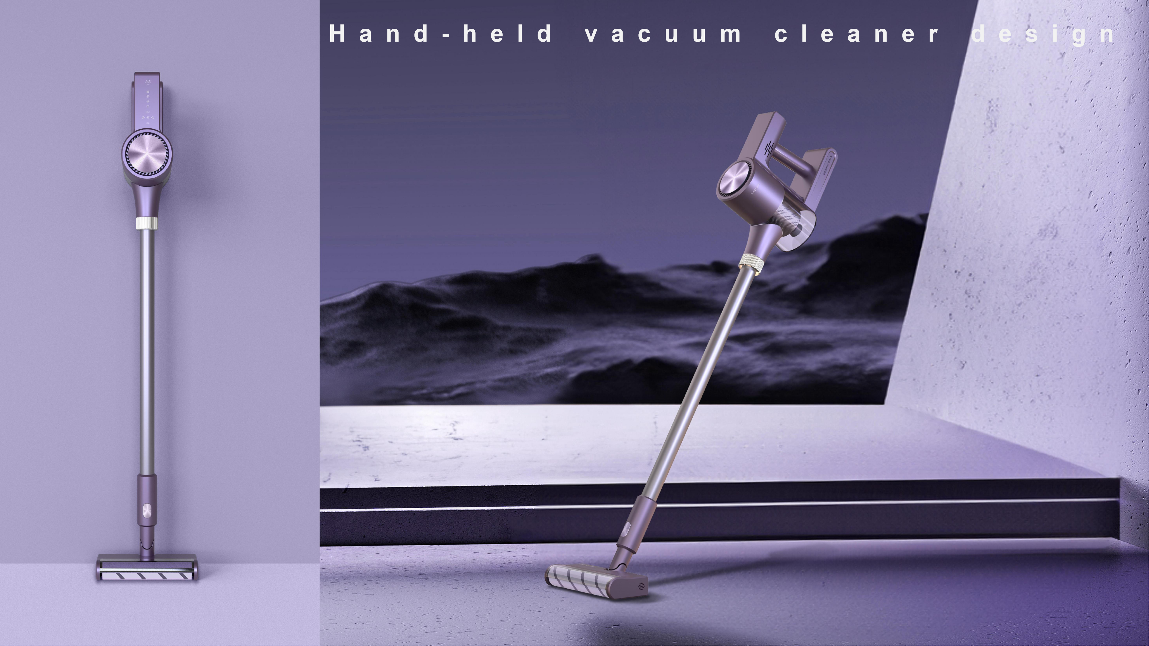 New handheld vacuum cleaner appearance design (secret purple)，