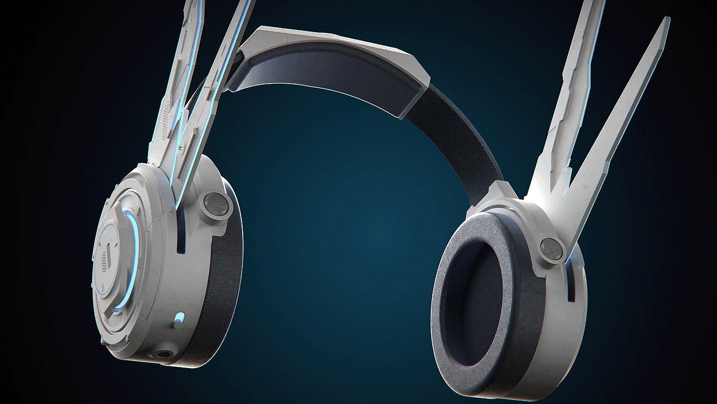 industrial design，headset，concept，Cyberpunk，