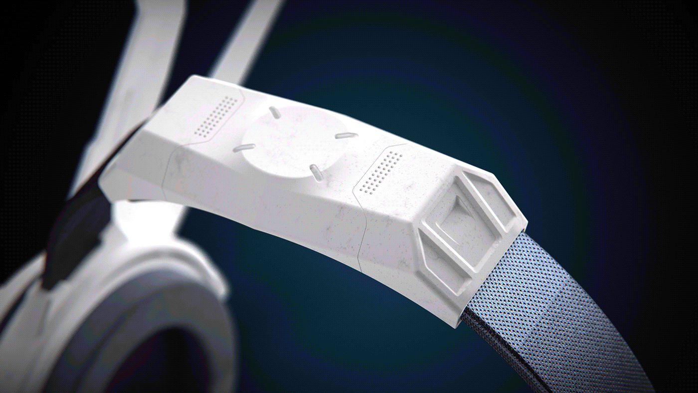 industrial design，headset，concept，Cyberpunk，