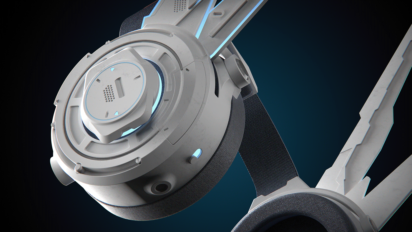 industrial design，headset，concept，Cyberpunk，