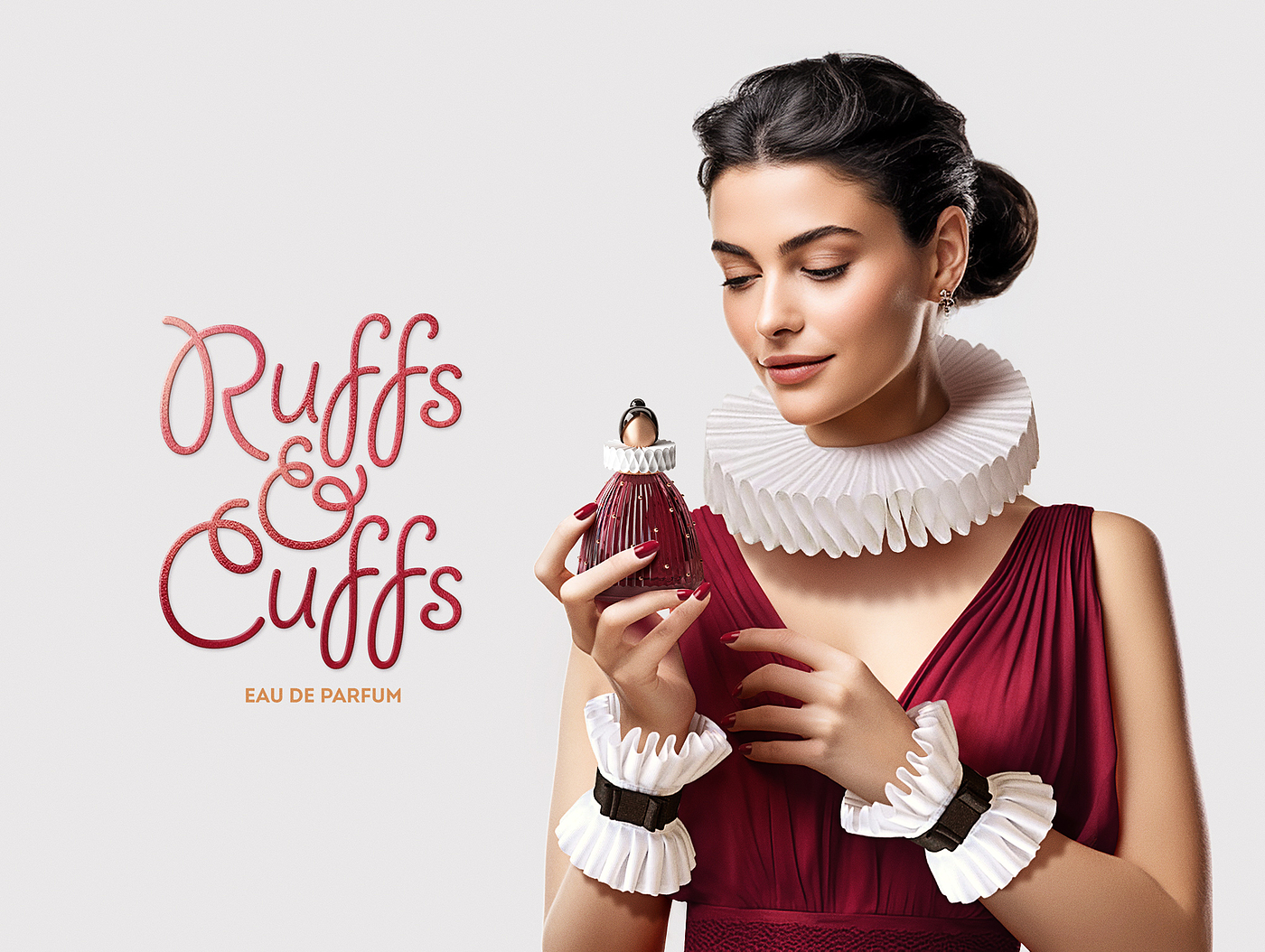 “Ruffs & Cuffs”，香水，包装设计，风格化，