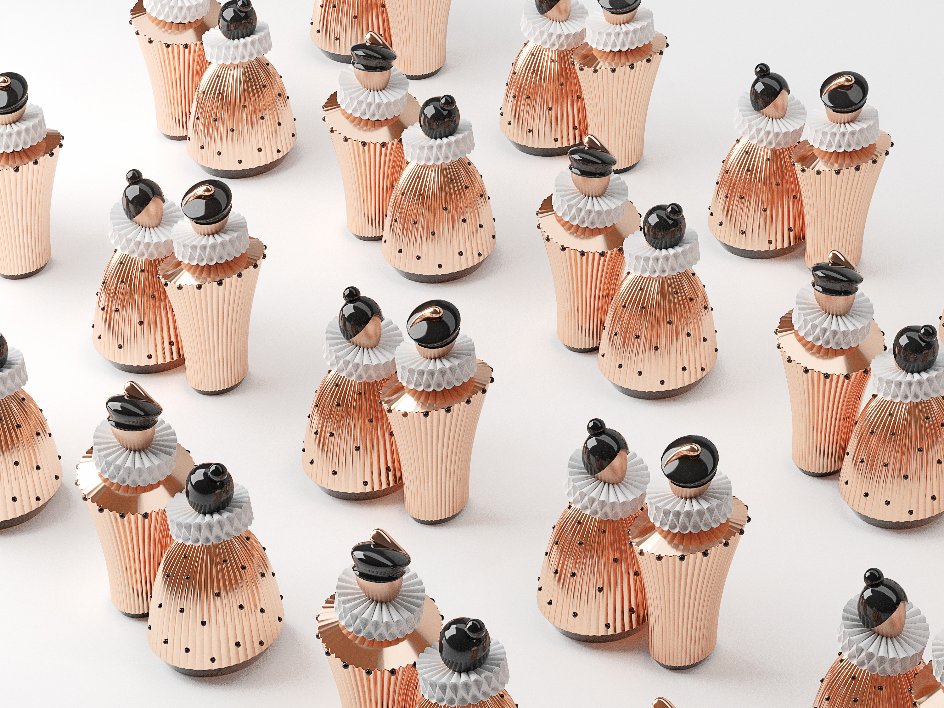 “Ruffs & Cuffs”，Perfume，packing design，Stylization，