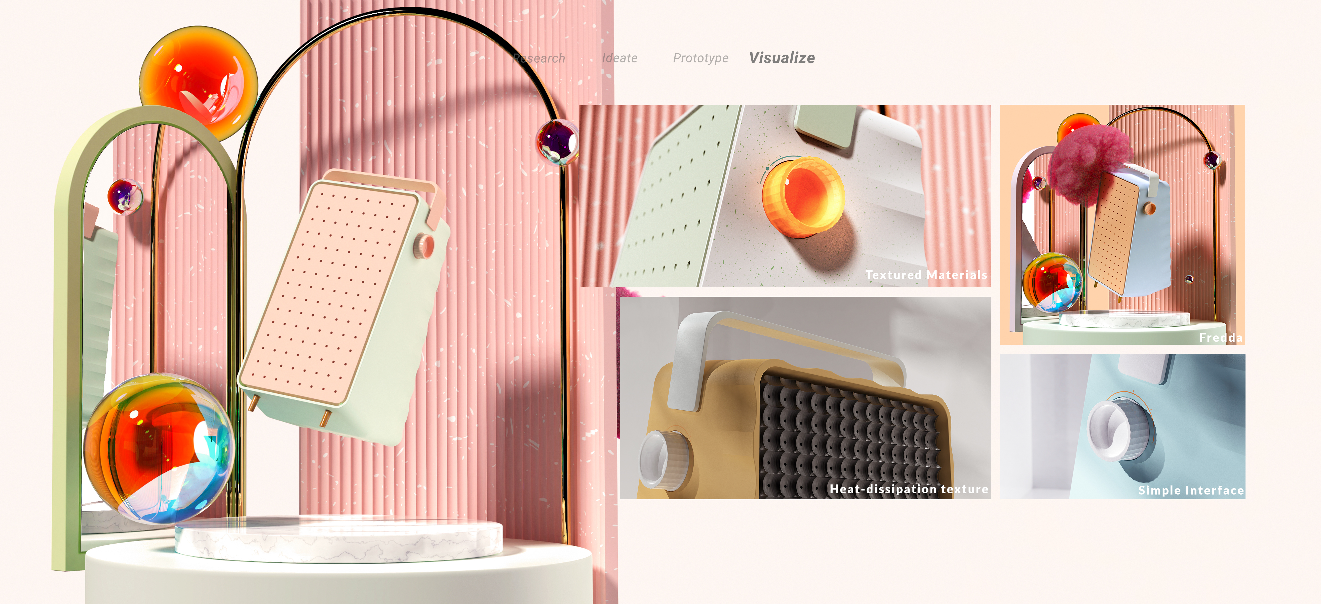 Fredda，Compact，air conditioner，product design，