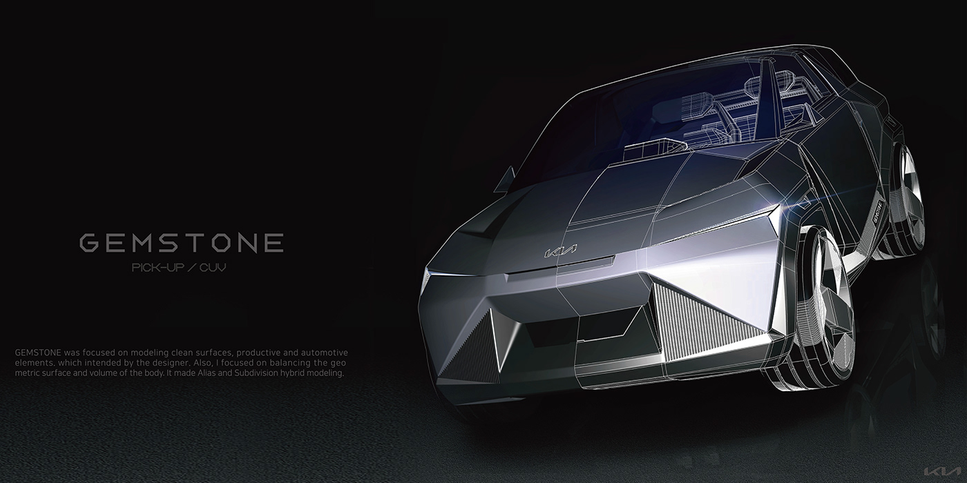 automobile，vehicle，KIA-GEMSTONE，3D modeling，