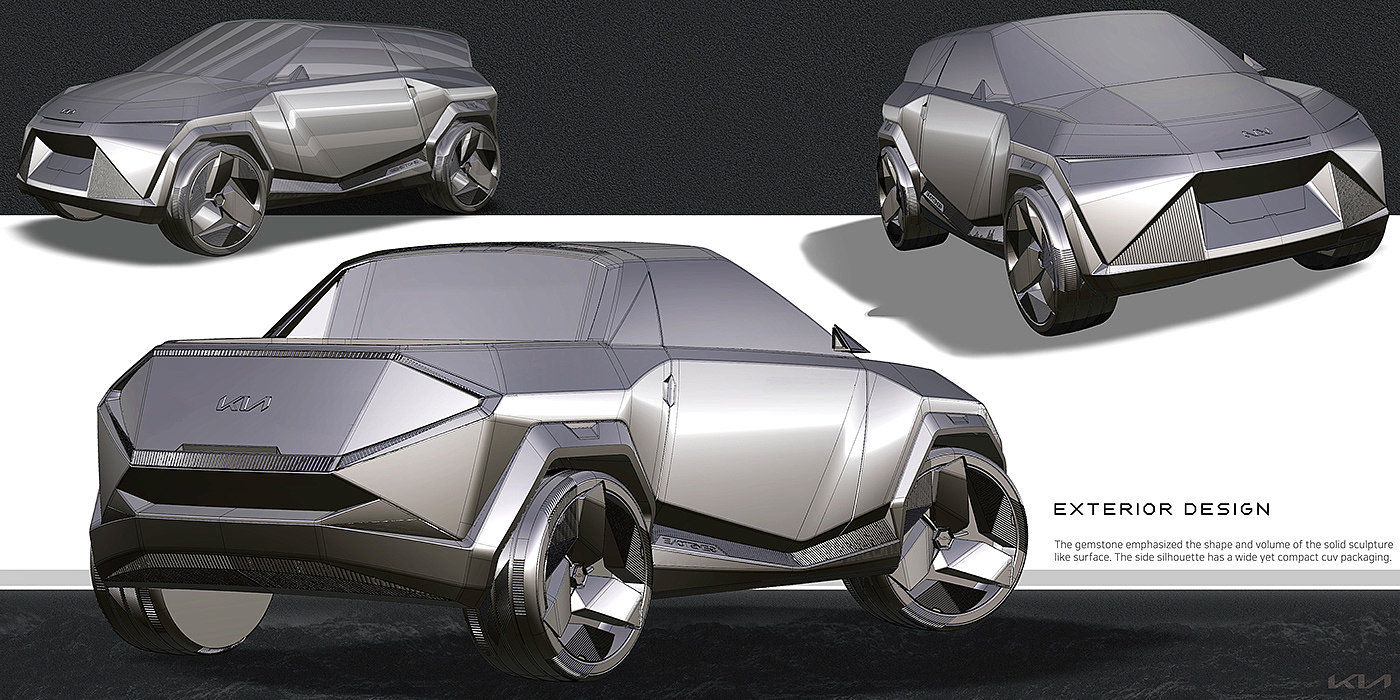 automobile，vehicle，KIA-GEMSTONE，3D modeling，