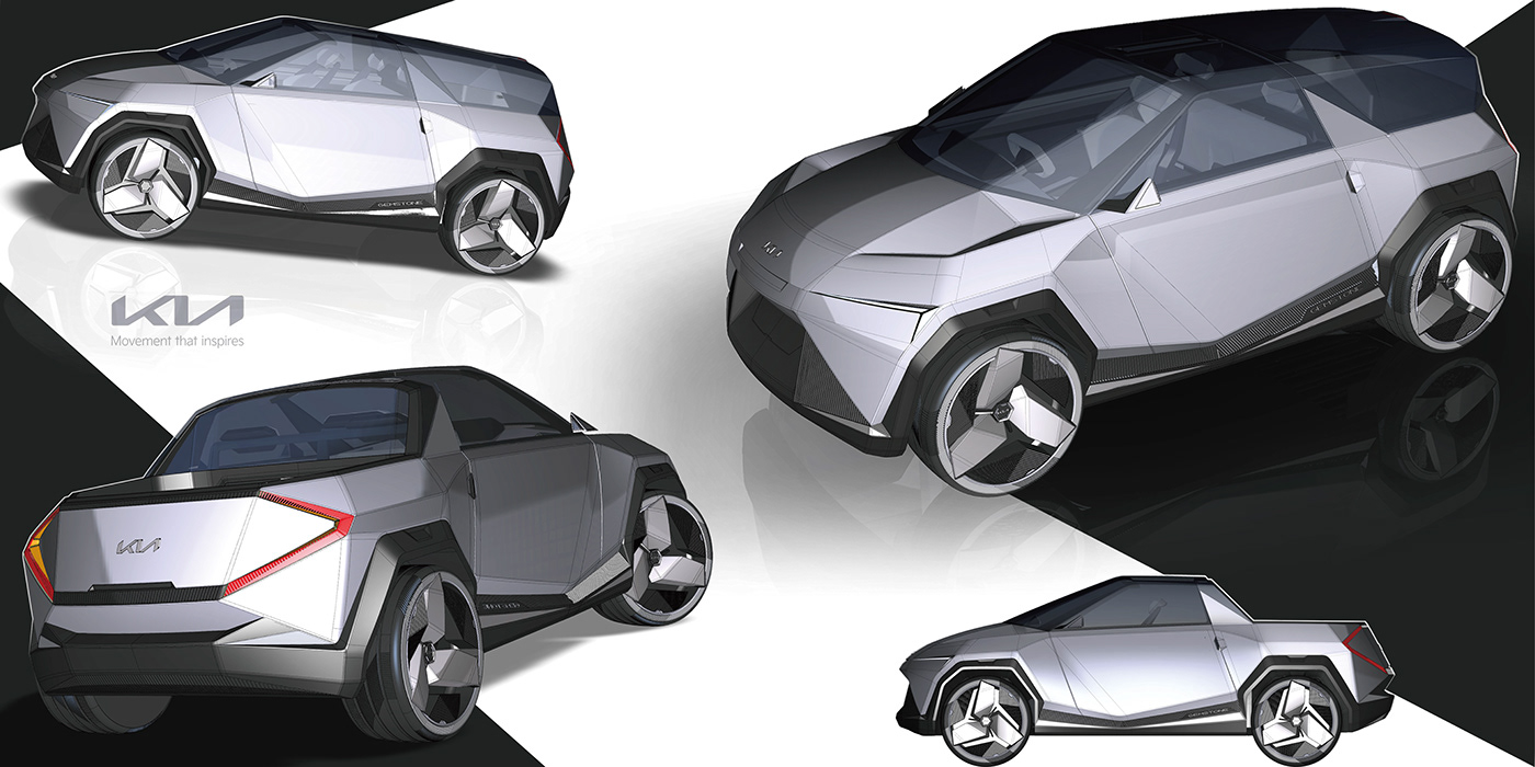 automobile，vehicle，KIA-GEMSTONE，3D modeling，