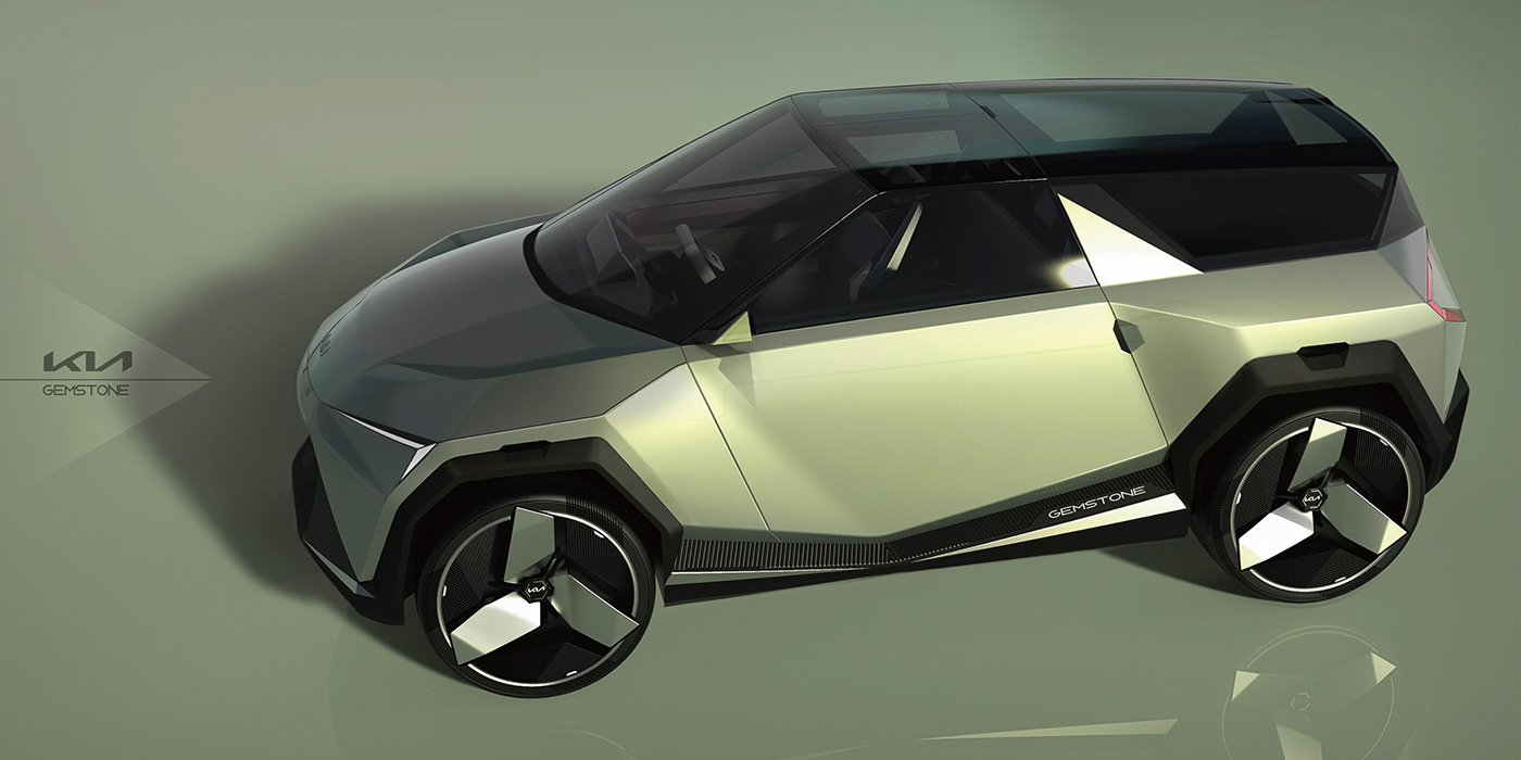 automobile，vehicle，KIA-GEMSTONE，3D modeling，