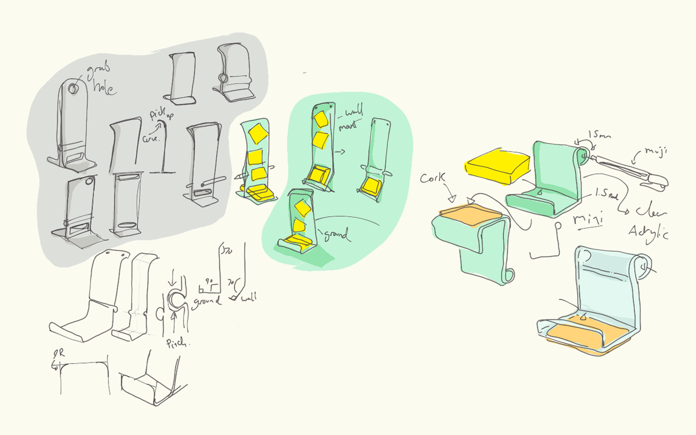 sticky note，product design，Post-it clip，