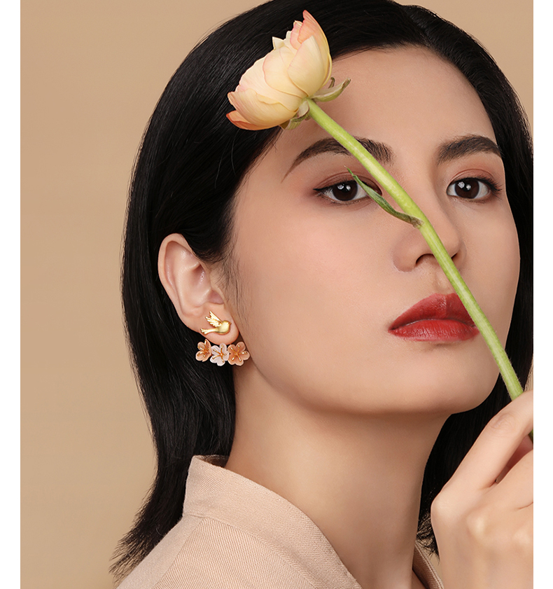 Magpie earrings，look very happy，Original Jewelry Design，Gift recommendation，Girlfriend gift，Couple Gift，Niche design，Good moral，