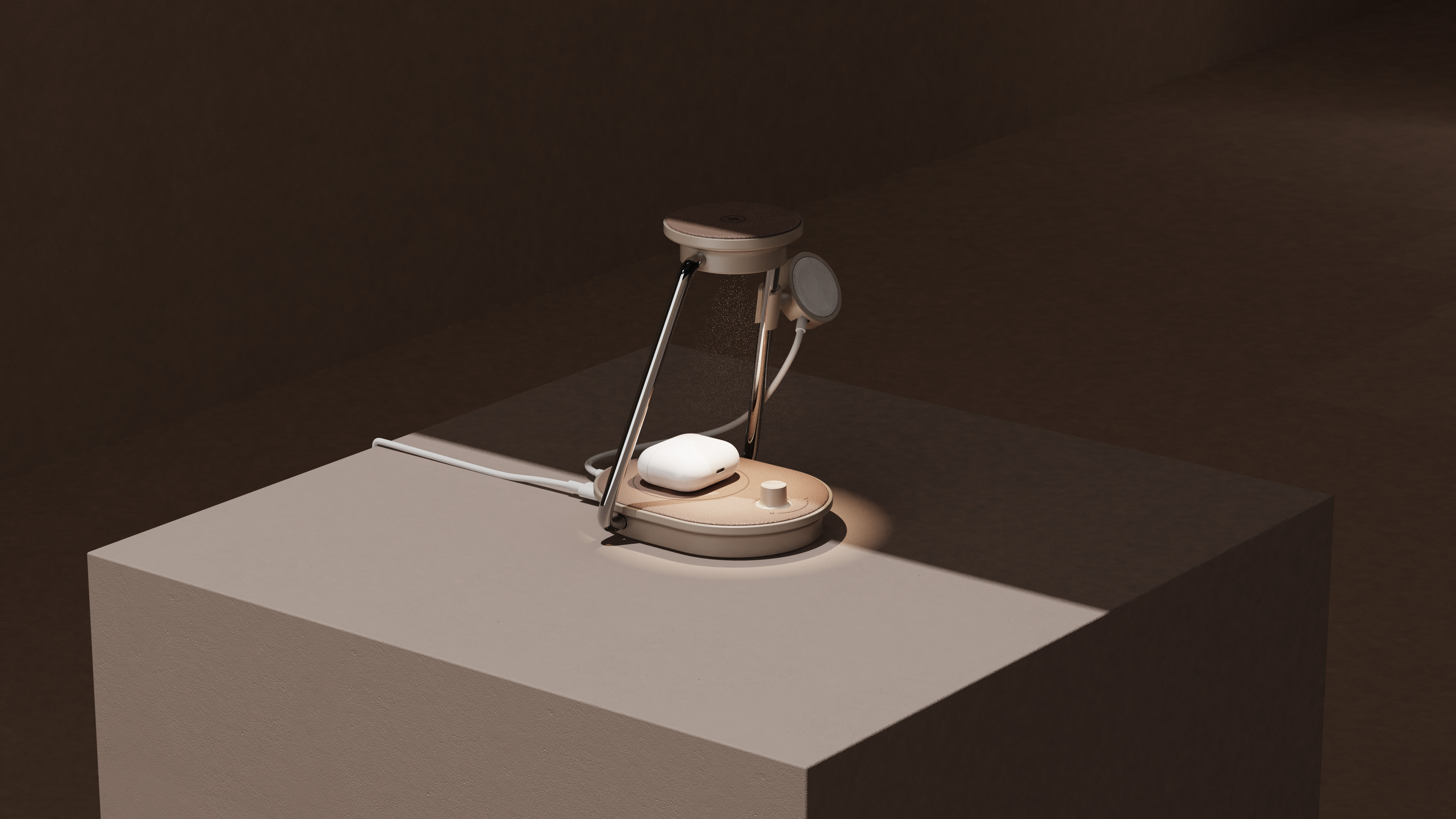 Wireless charging，Desk lamp，Receive，fold，