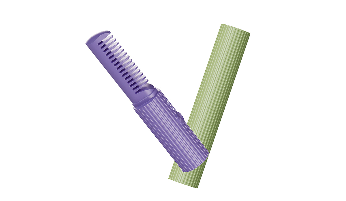 A compact straight hair comb，