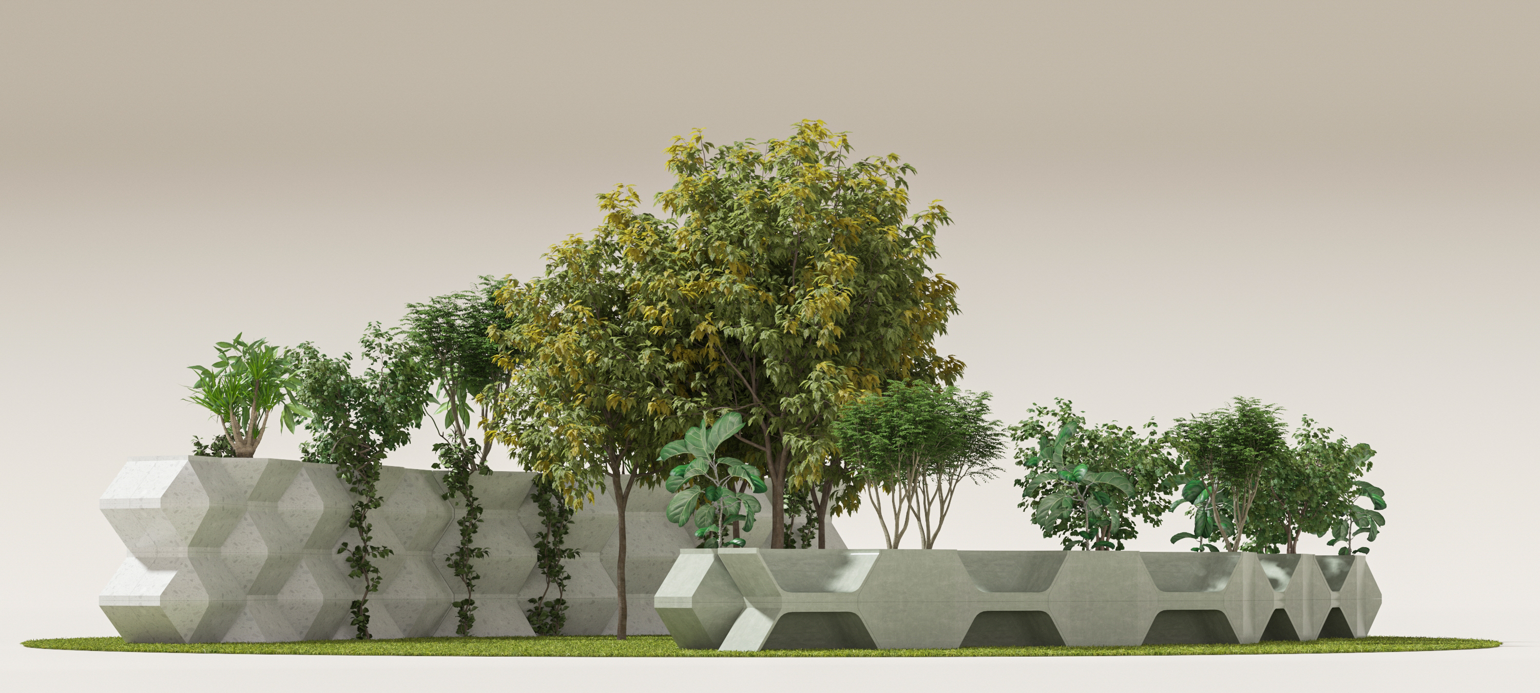 Design，outdoors，garden，system，modularization，