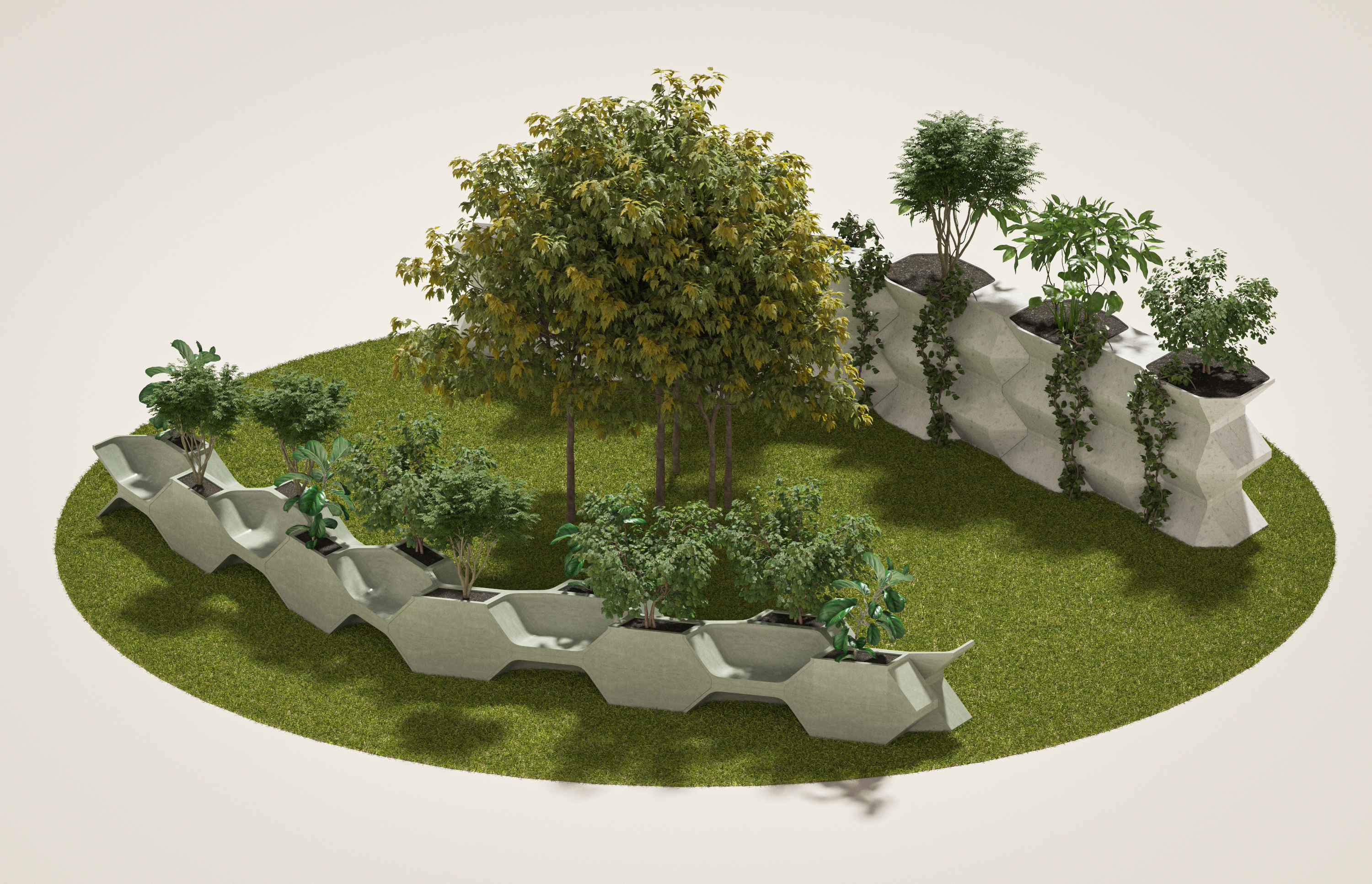 Design，outdoors，garden，system，modularization，