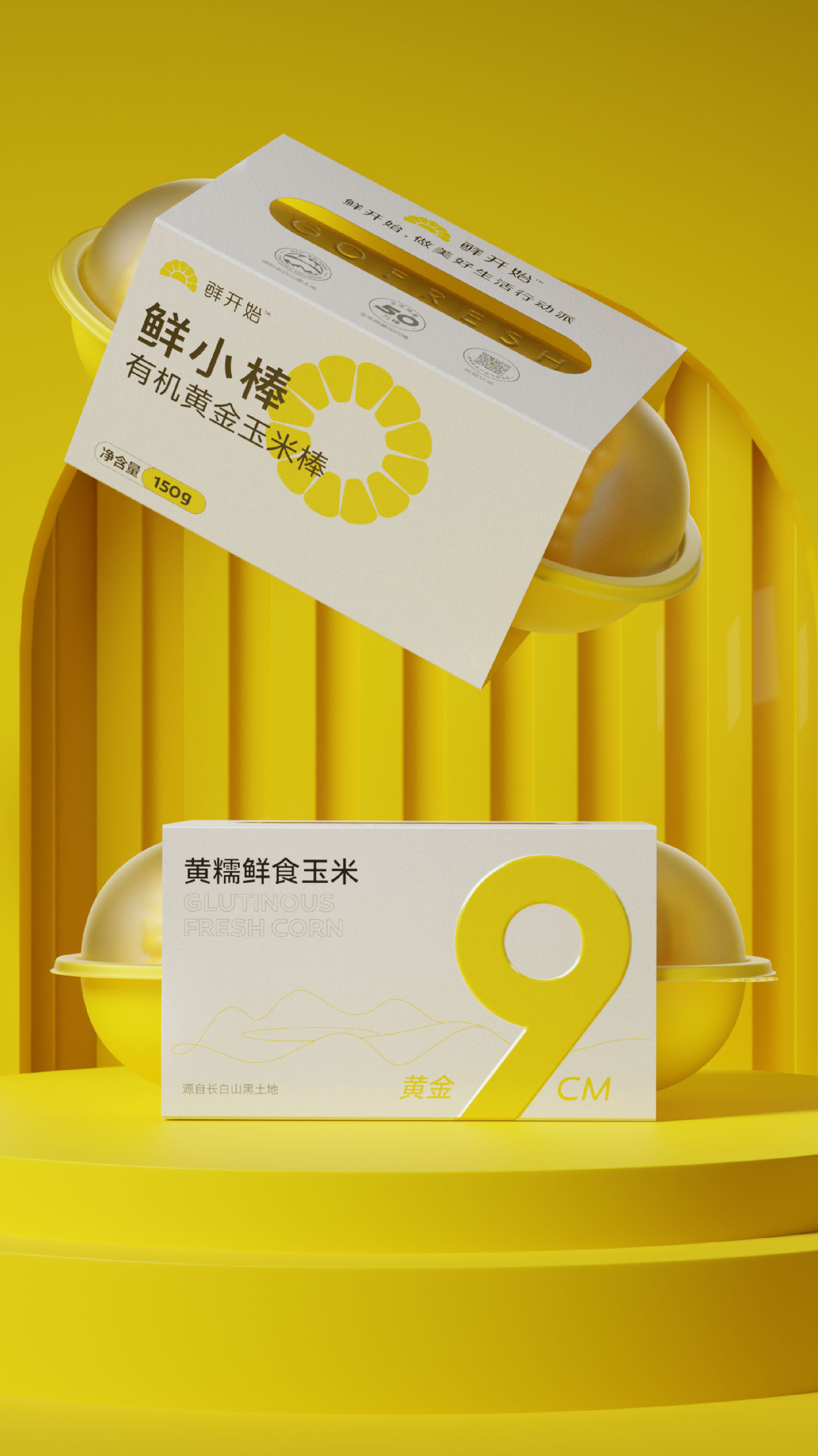 Brand design, packaging design, fresh corn, fast-selling products design，