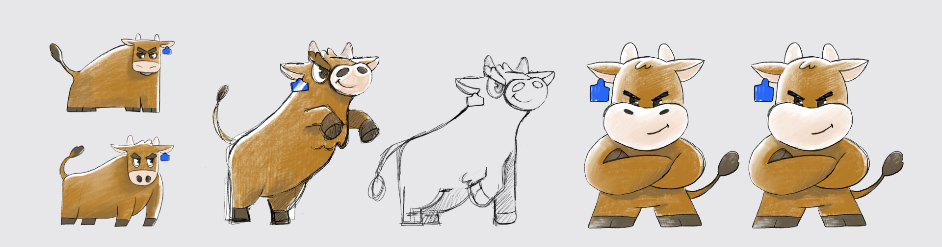 c4d，3D character，Character，Design，Bancow，graphical，cattle，