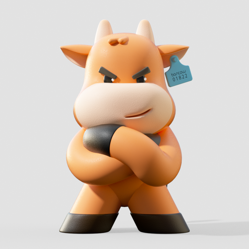 c4d，3D character，Character，Design，Bancow，graphical，cattle，