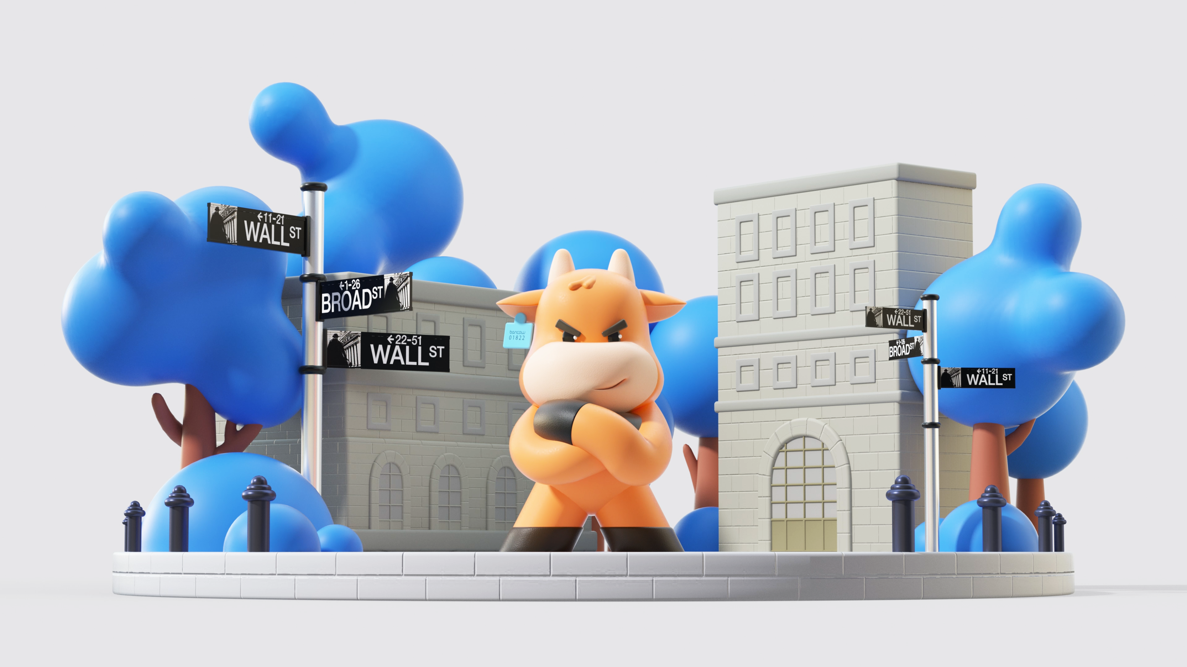 c4d，3D character，Character，Design，Bancow，graphical，cattle，