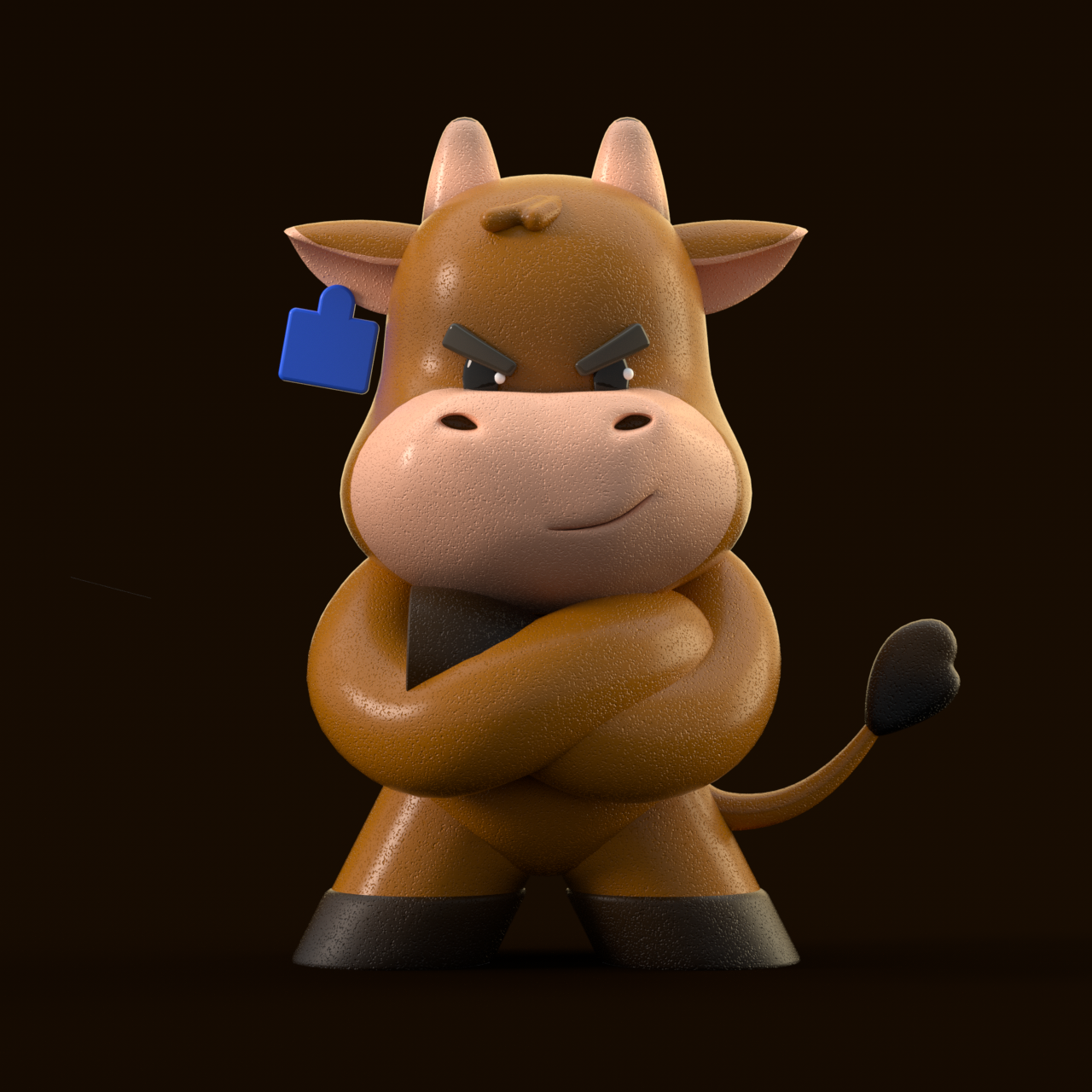 c4d，3D character，Character，Design，Bancow，graphical，cattle，