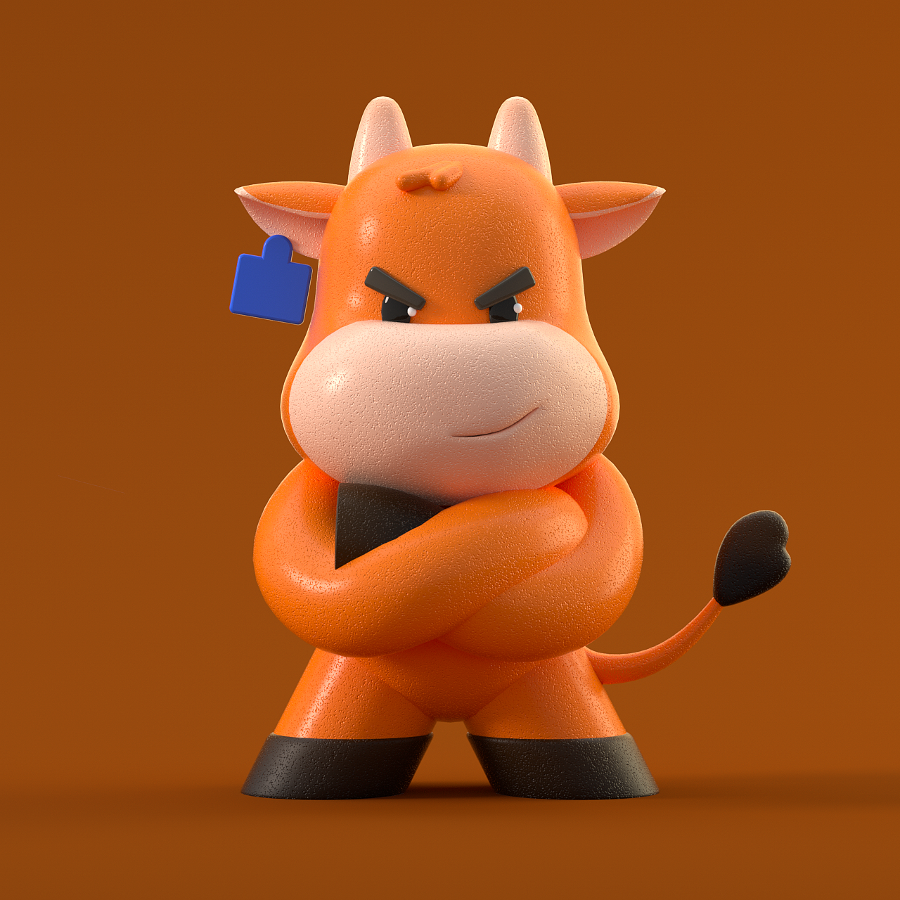 c4d，3D character，Character，Design，Bancow，graphical，cattle，