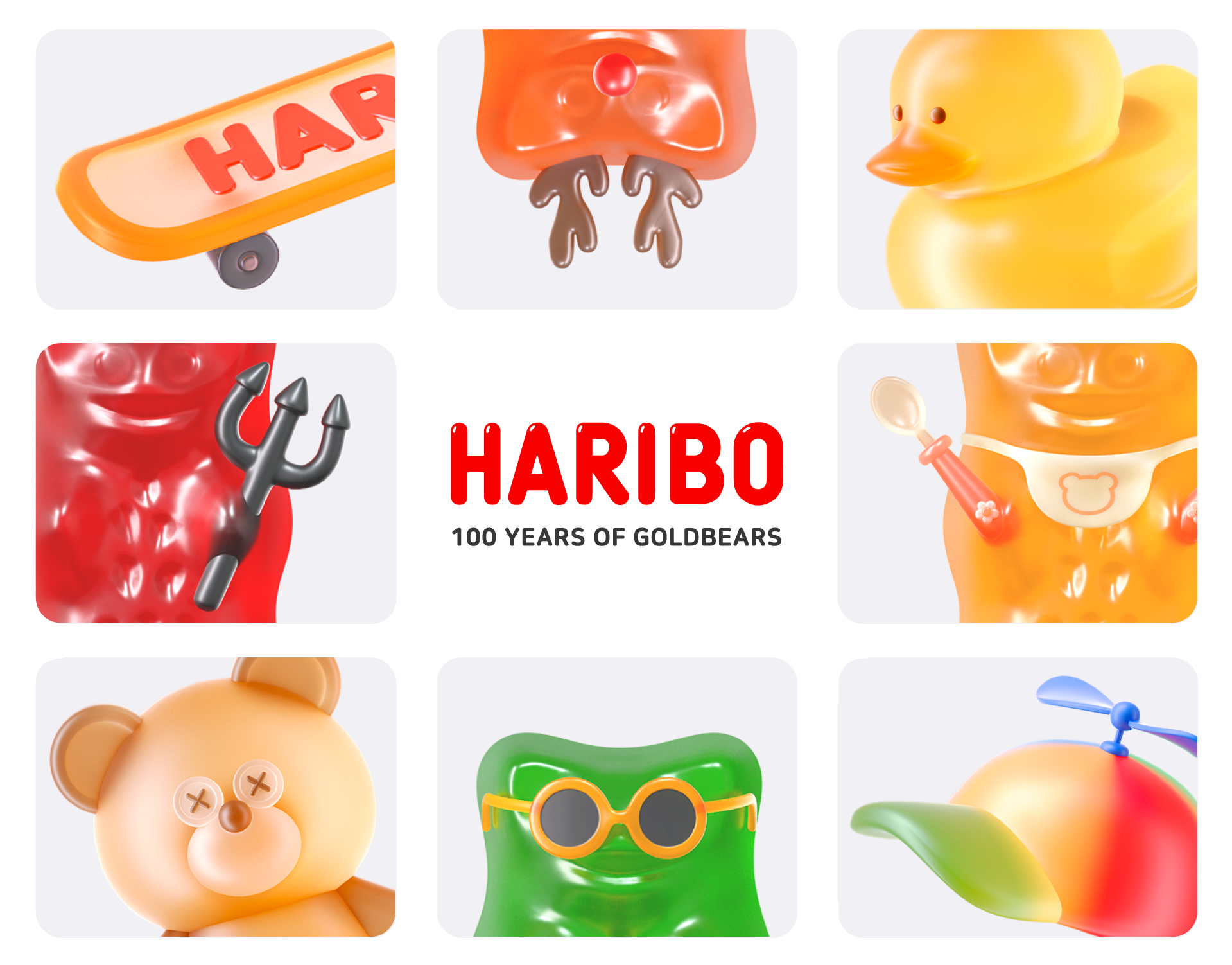 Goldberen，media，HARIBO，Design，Model，3d，source material，